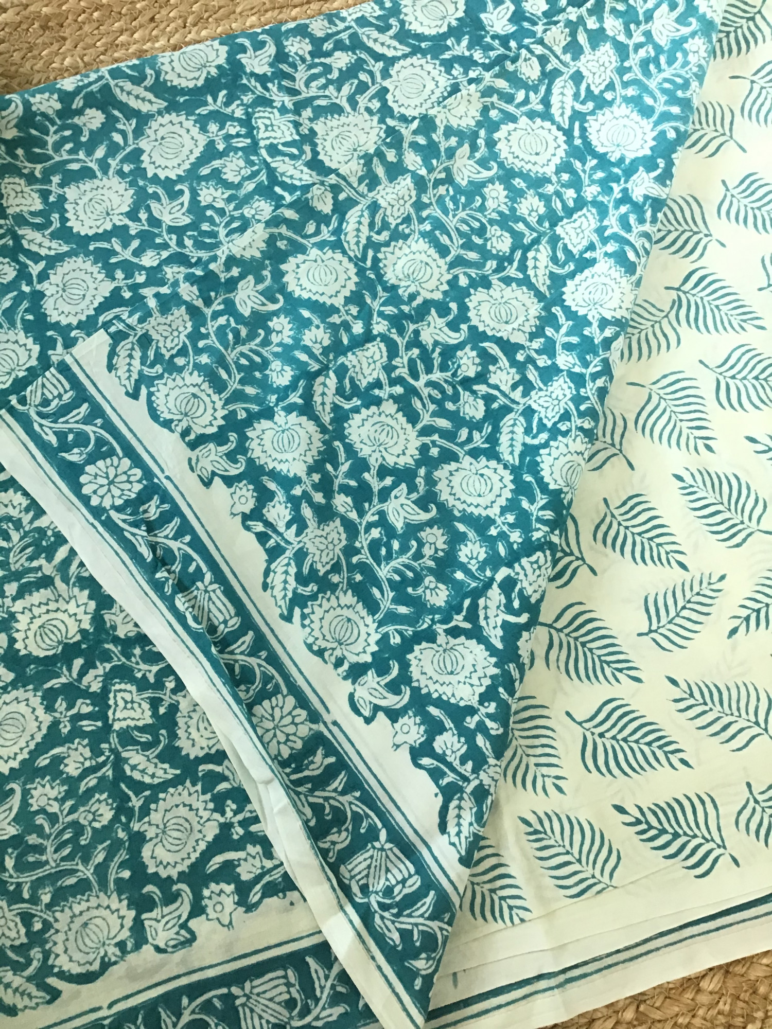 Pure Cotton Printed Suit - Blue