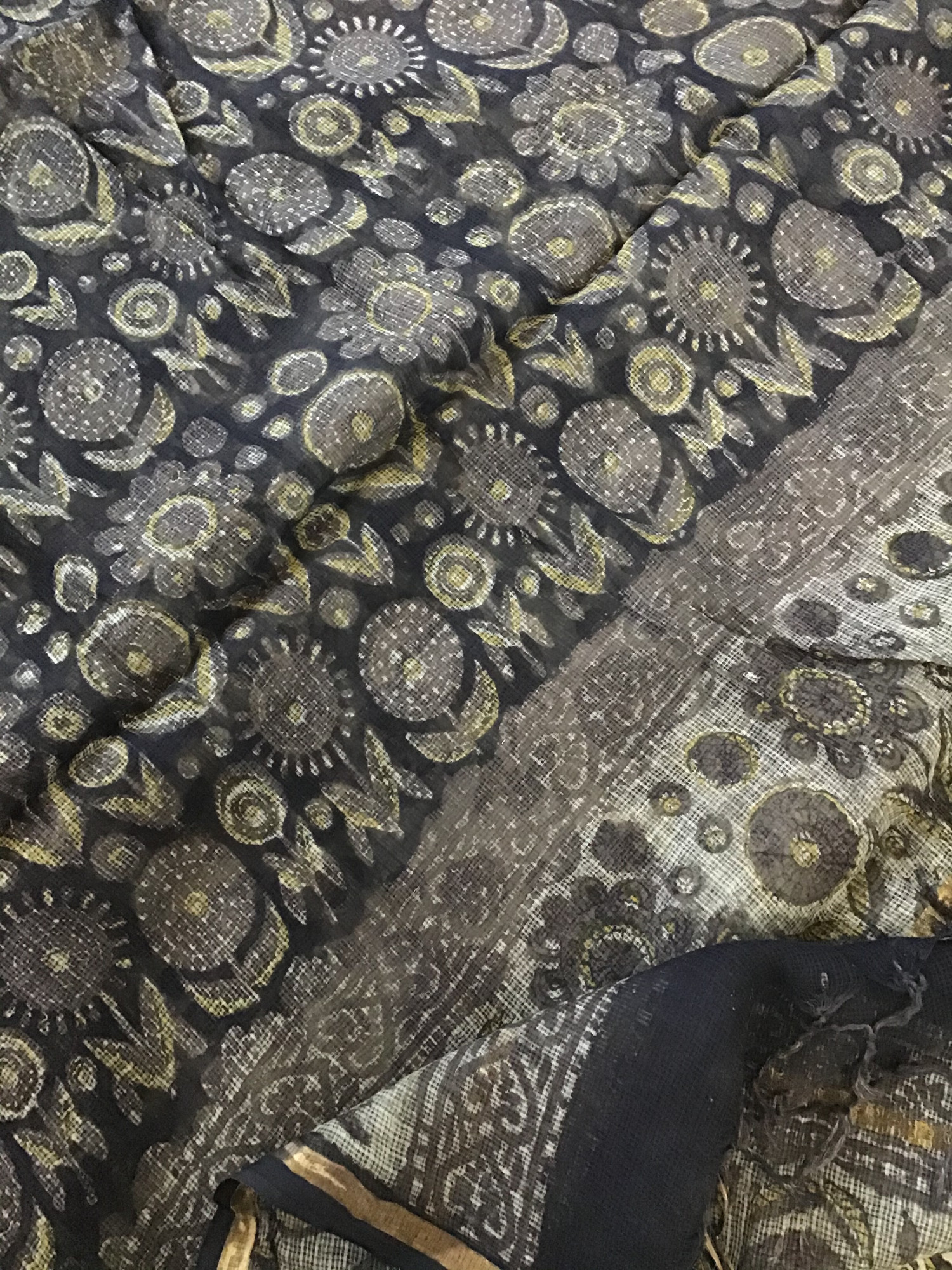 Pure Cotton Printed Suit - Brown