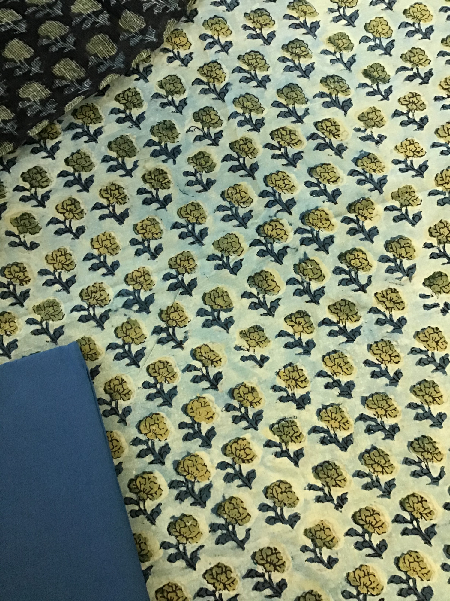 Pure Cotton Printed Suit - Blue