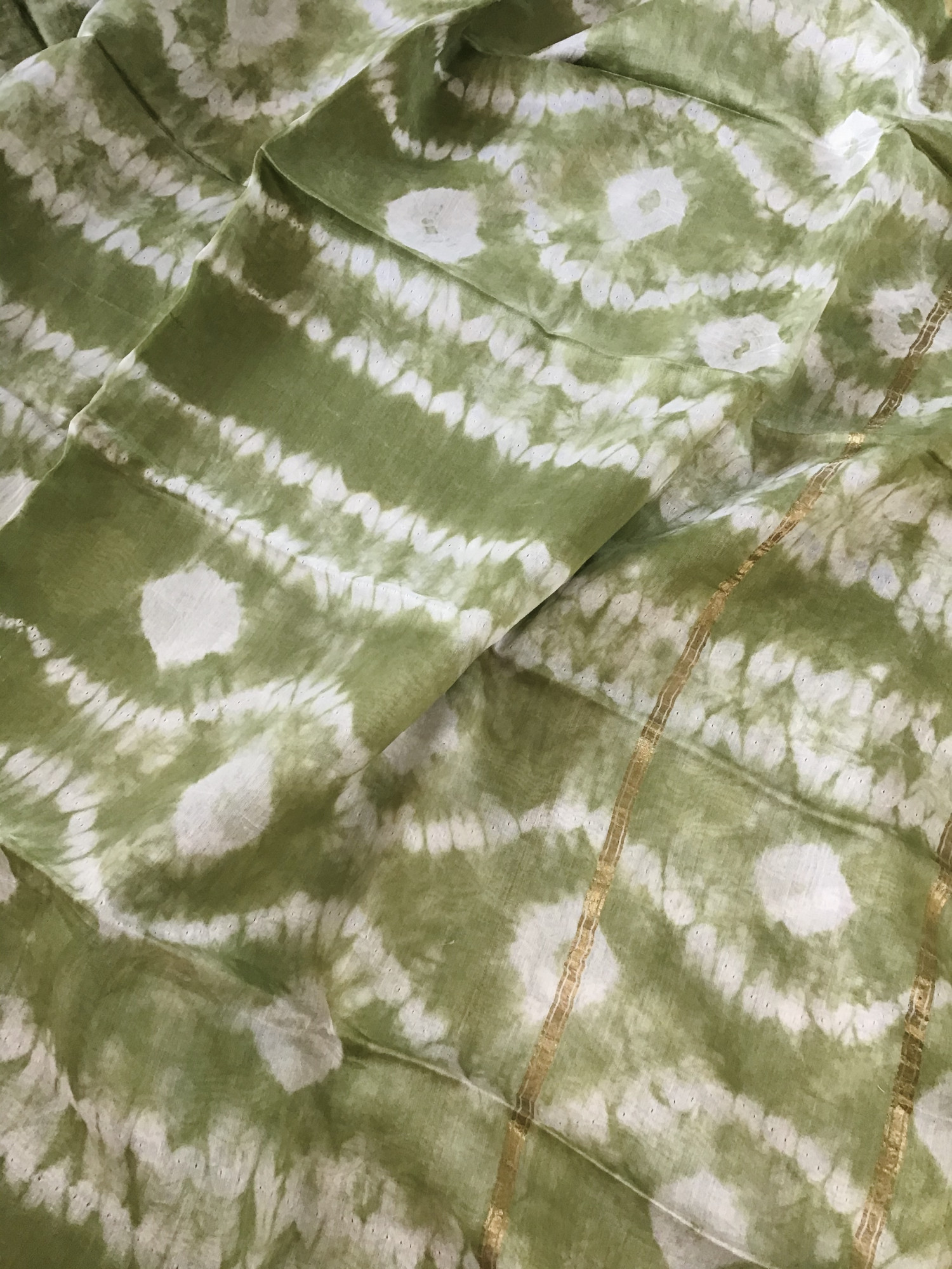 Pure Chanderi Banarasi Weaved Suit - Green