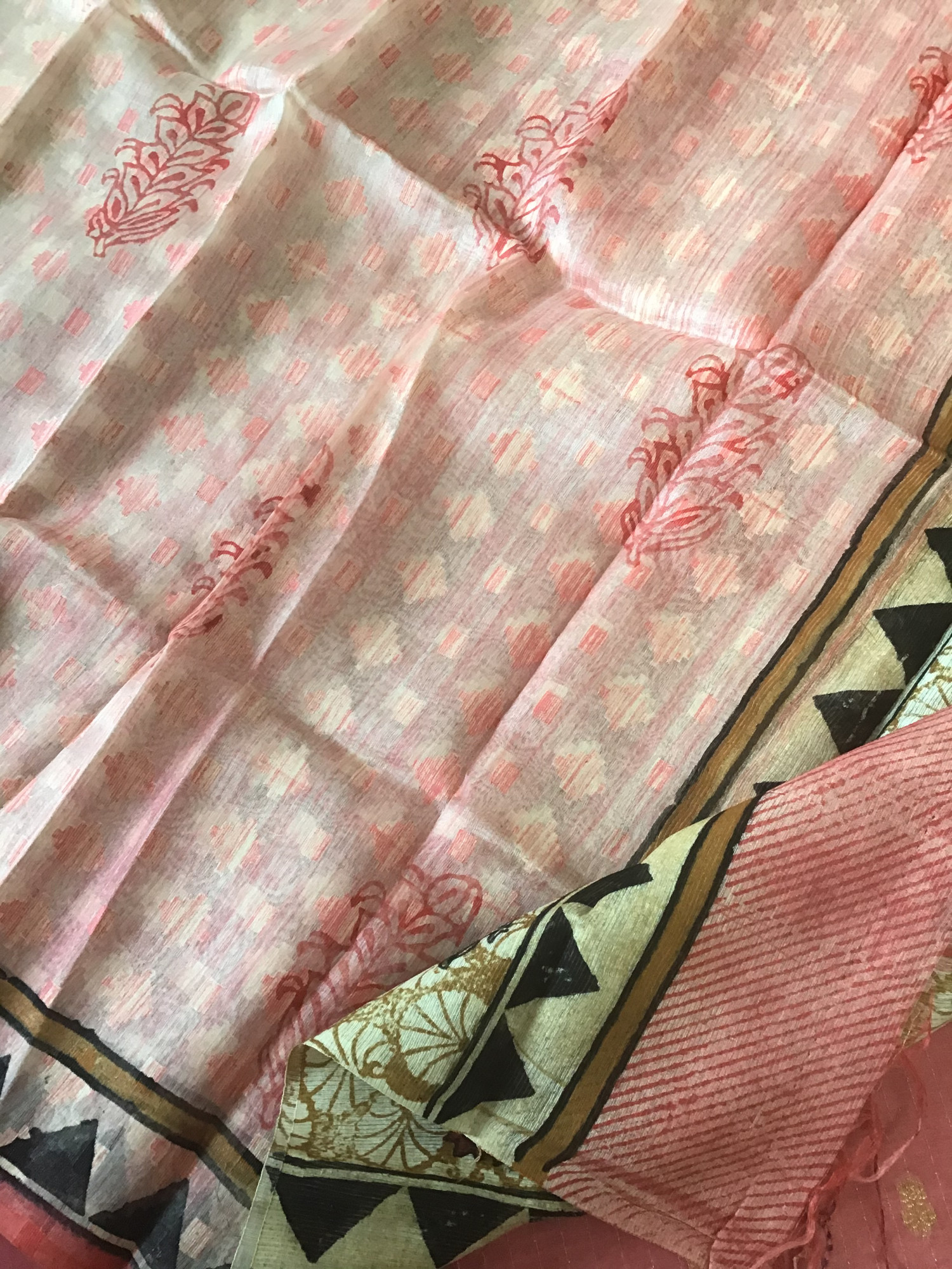 Pure Chanderi Banarasi Weaved Embroidered Suit - Pink