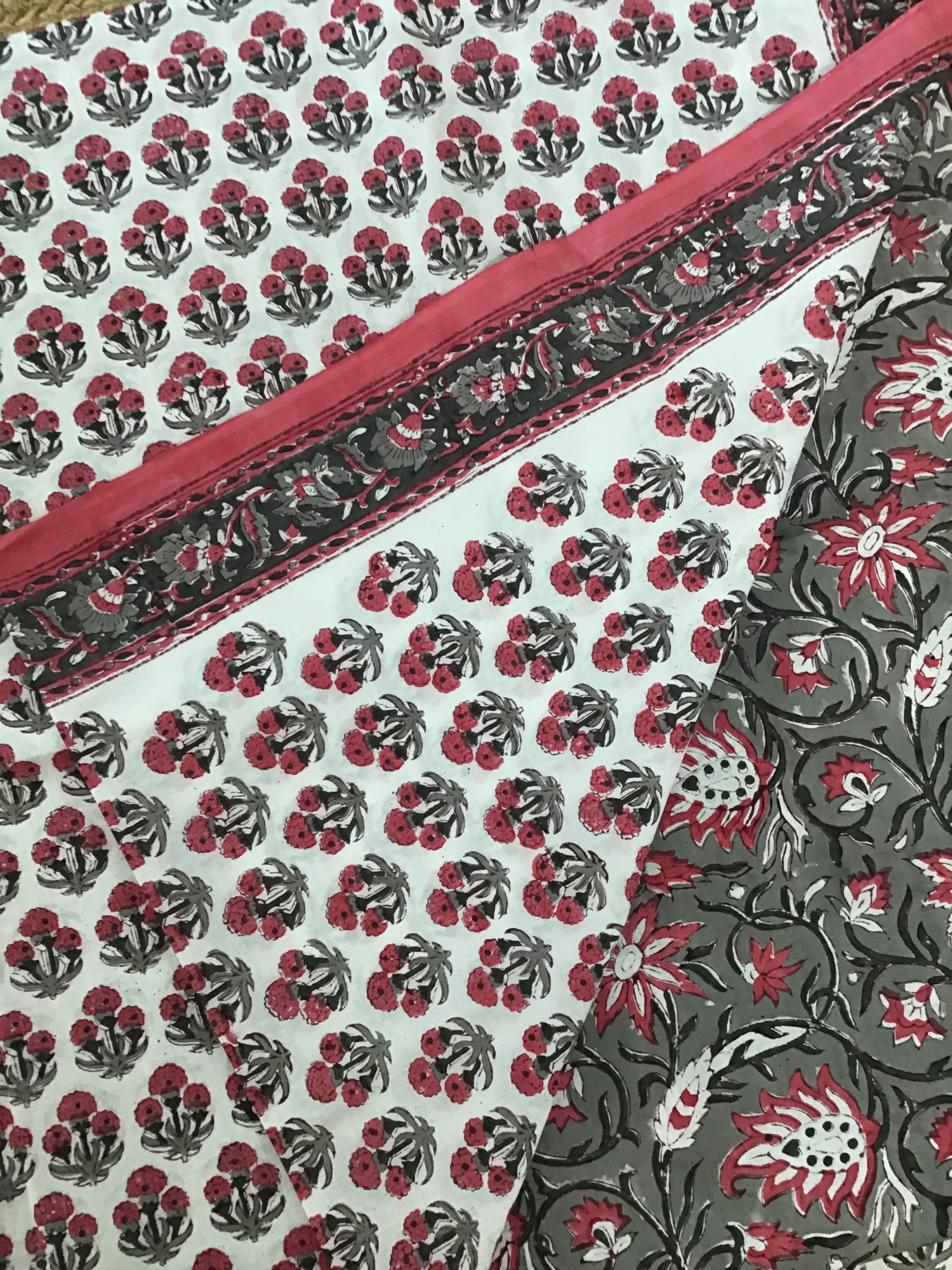 Pure Cotton Printed Embroidered Suit -White