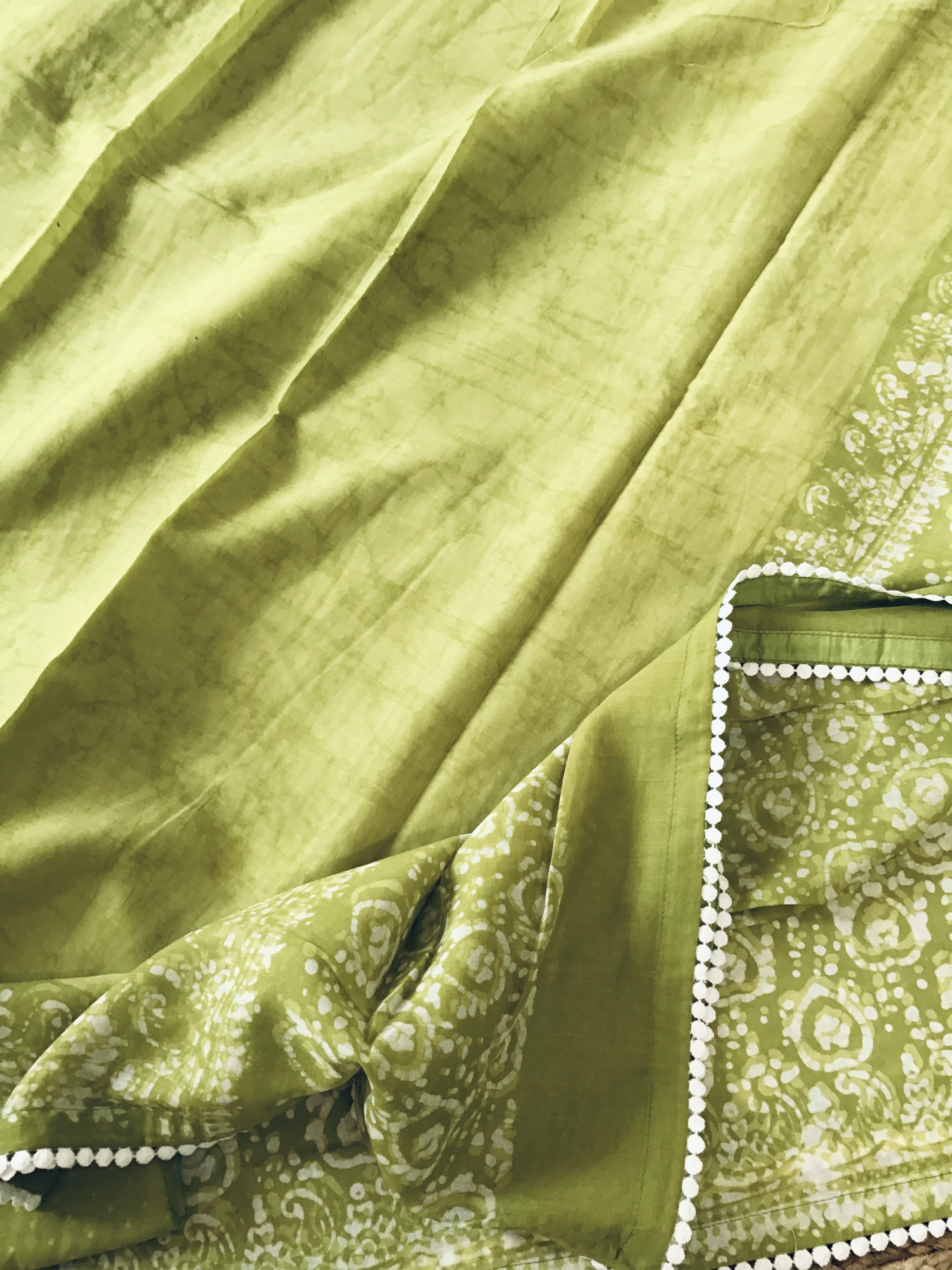 Pure Cotton Printed Suit - Green