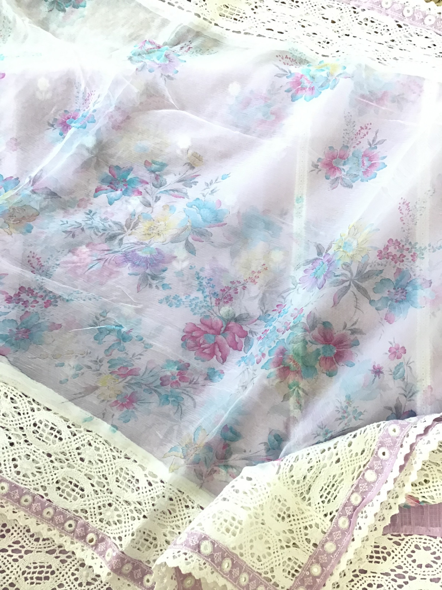 Pure Kota Cotton Printed Embroidered Suit - Lavender