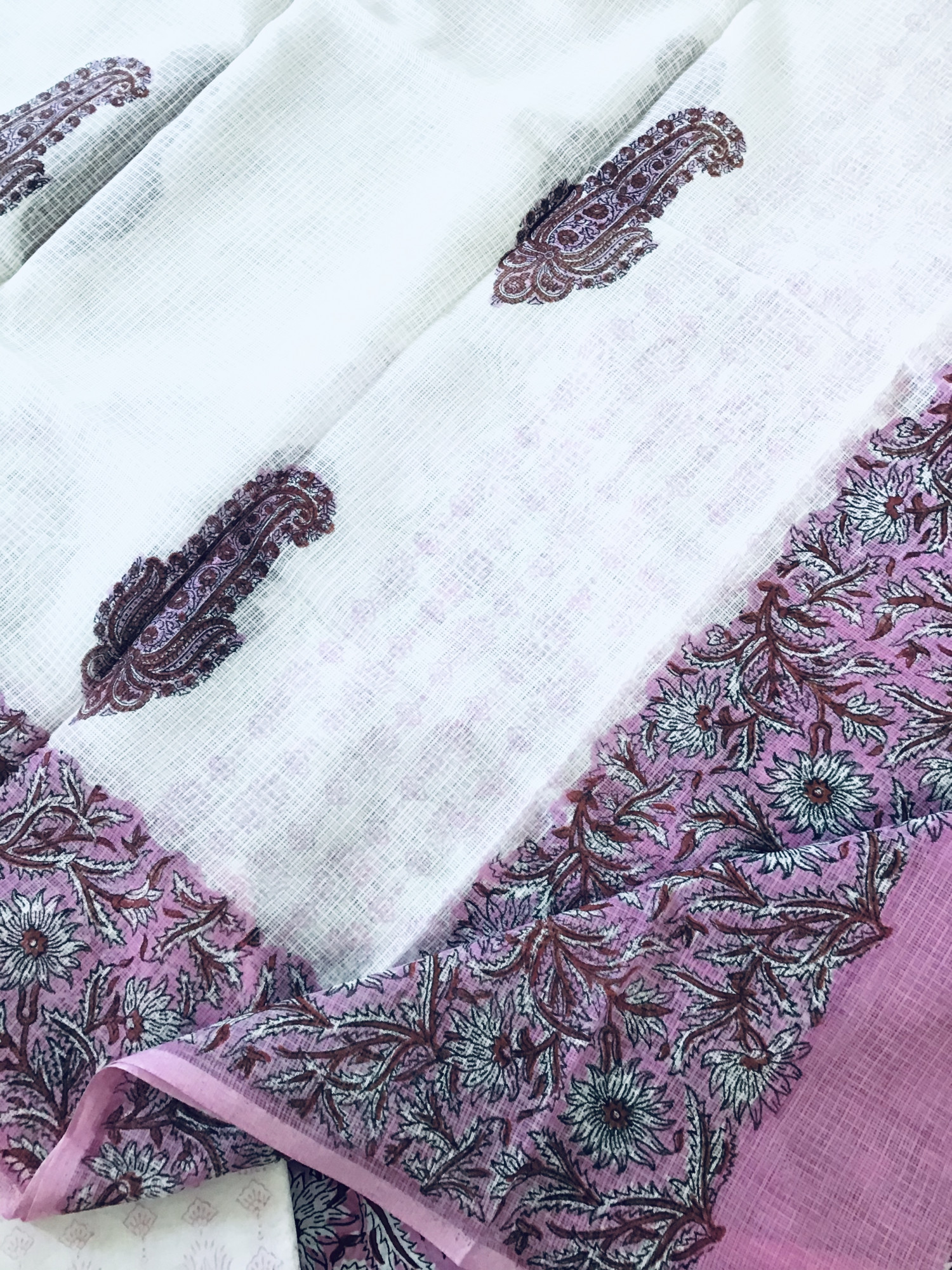 Pure Cotton Printed Suit - Pink