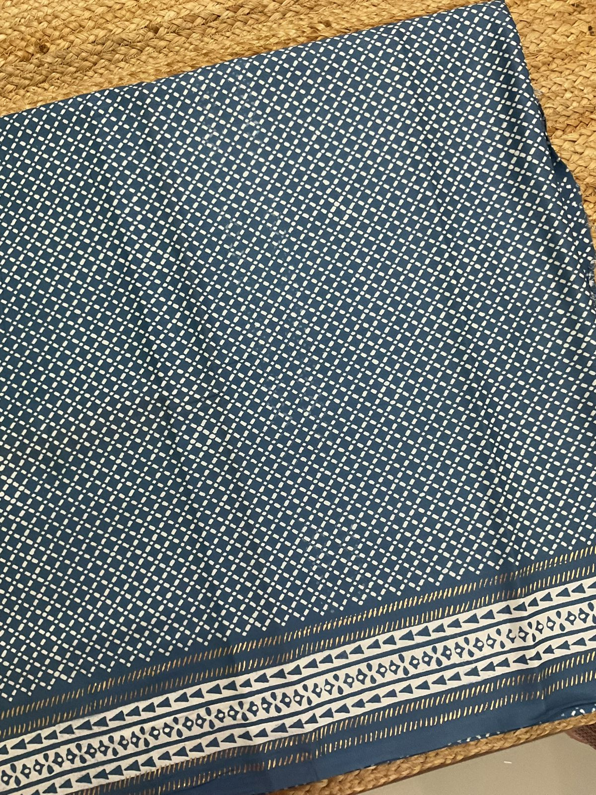 Pure Fine Jaam Cotton Printed Suit - Blue