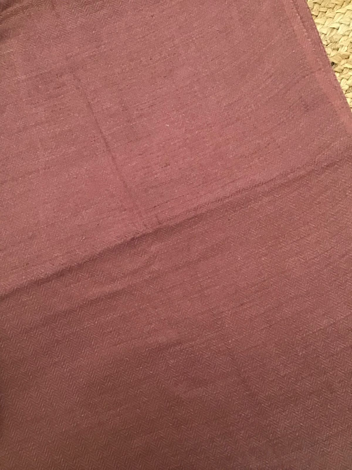 Soft Woollen Basbara Cotton Silk Printed Suit - Brick Red