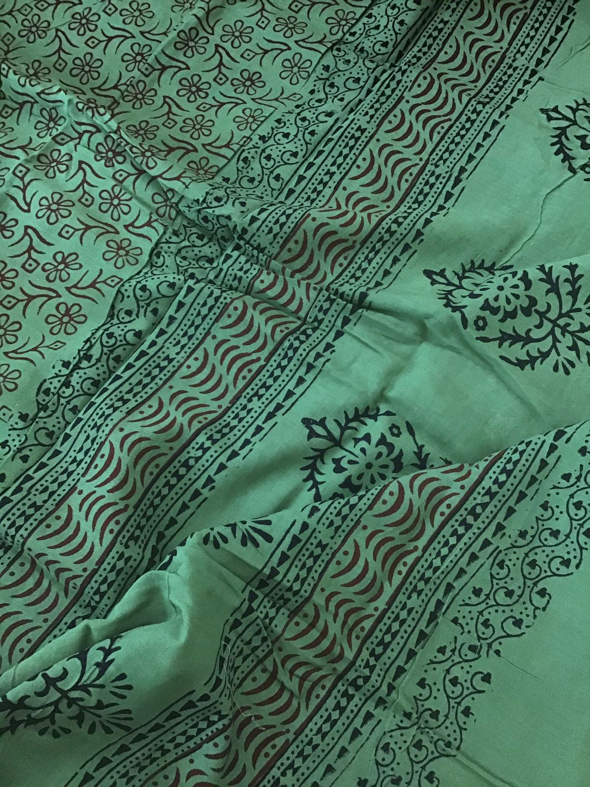 Pure Cotton Bagh Printed Embroidered Suit - Green