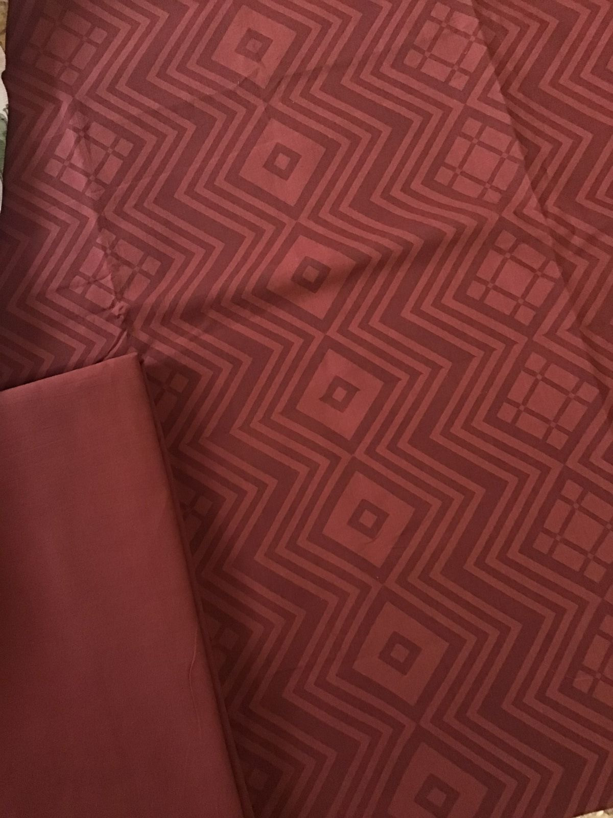 Pure Cotton Printed Suit - Brown