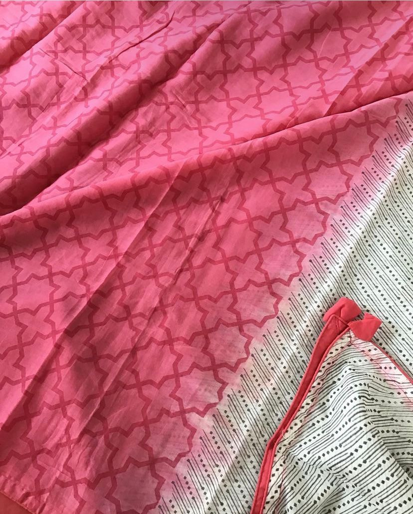 Pure Cotton Printed Embroidered Suit - Grey