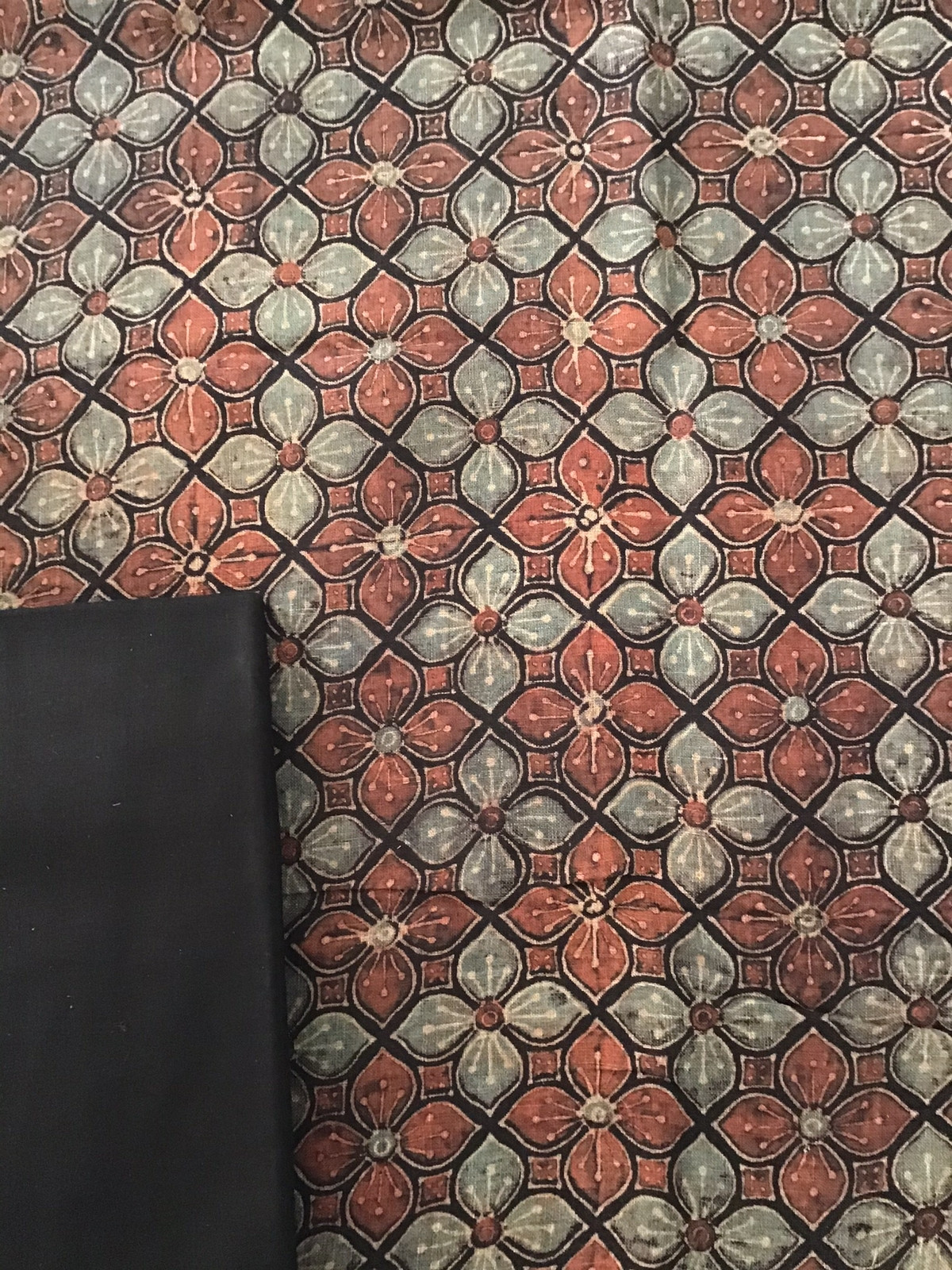 Pure Linen Jute Cotton Ajrakh Printed Suit - Black