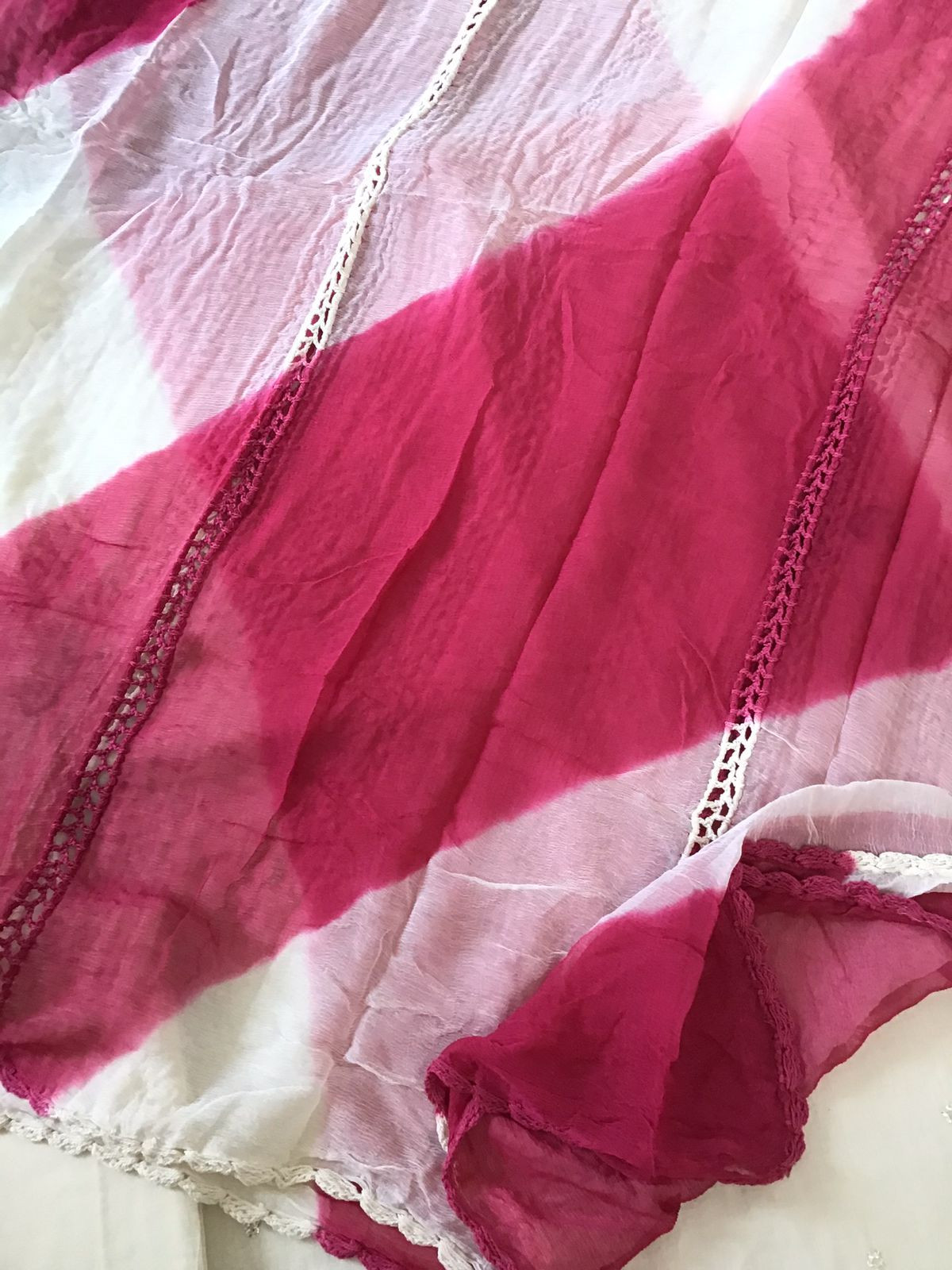 Pure Cotton Brush Painted Embroidered Suit - Offwhite