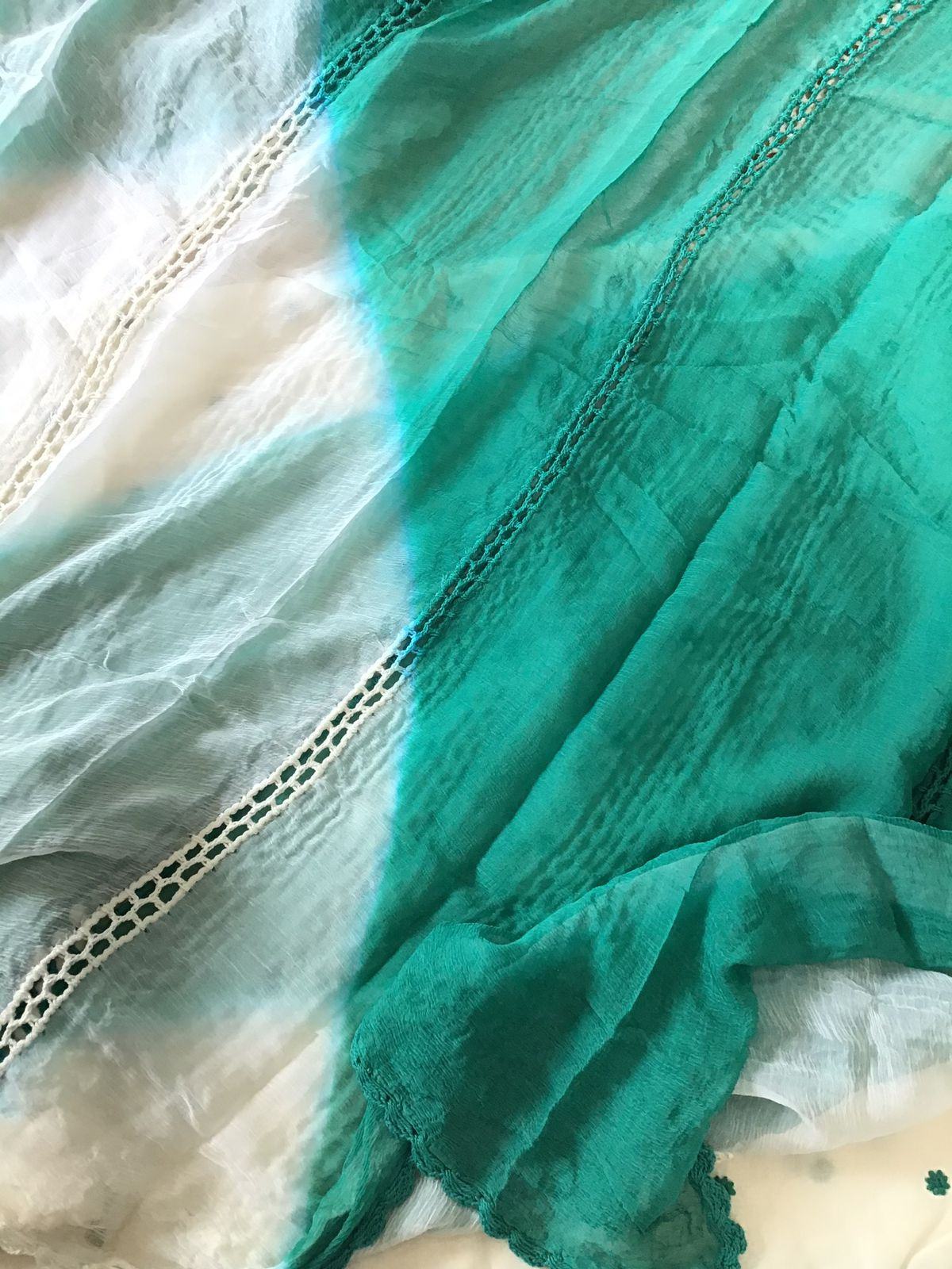 Pure Cotton Embroidered Suit - White