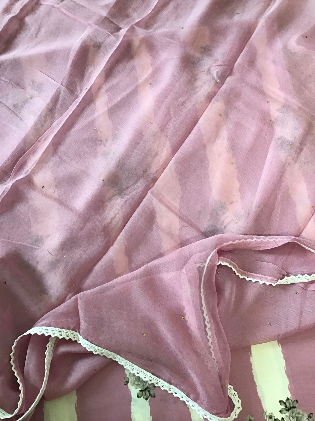 Pure Fine Muslin Printed Suit - Pink