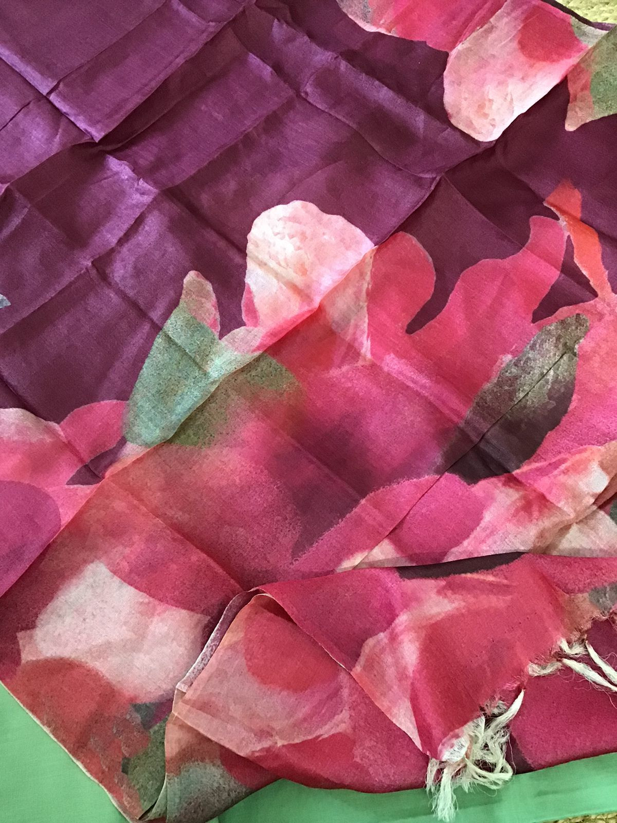 Pure Cotton Embroidered Suit - Green