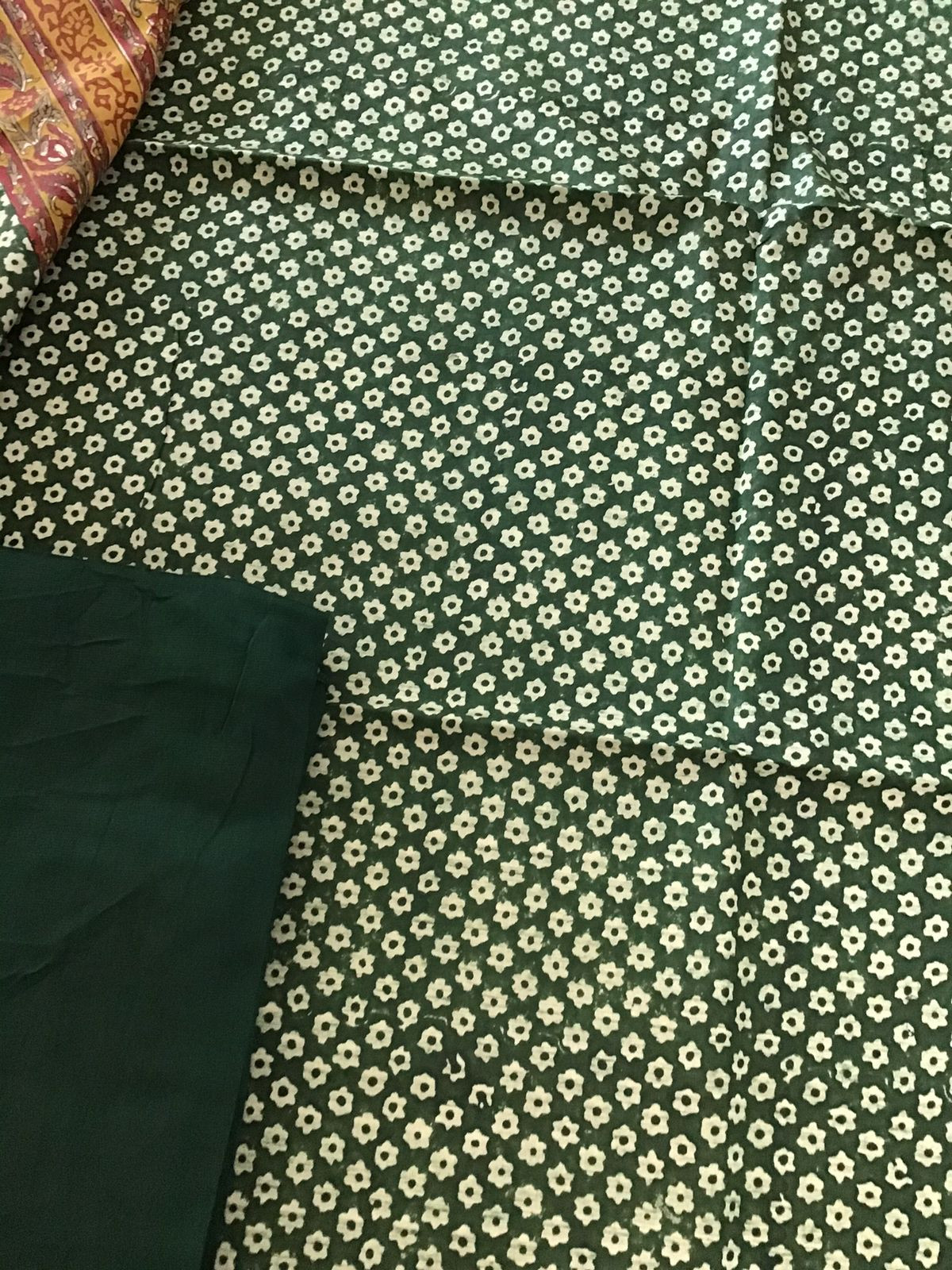 Pure Cottonsilk Printed Suit - Green