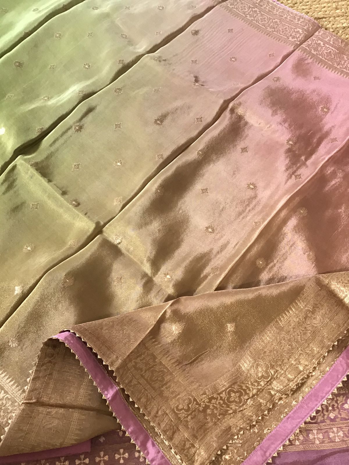 Pure Tissue Chanderi Banarasi Weaved Suit - Lilac