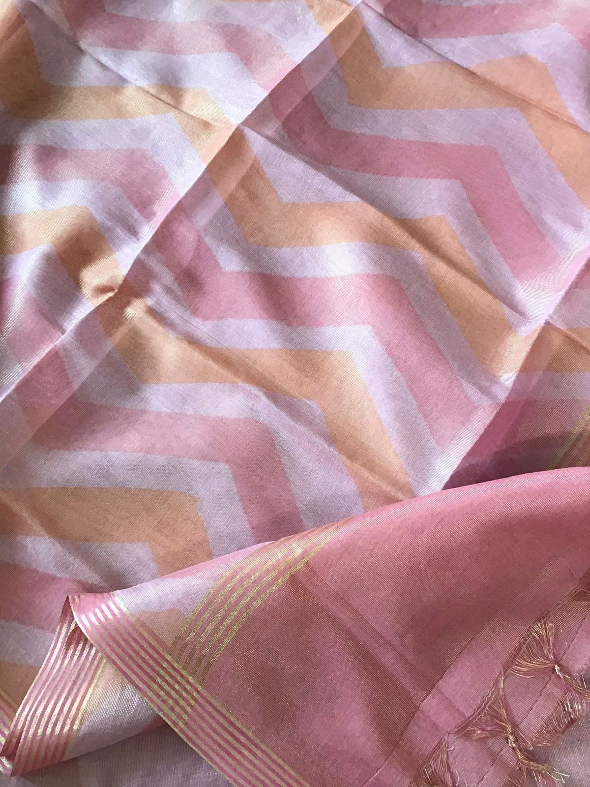 Soft Tissue Chanderi Embroidered Suit - Purple