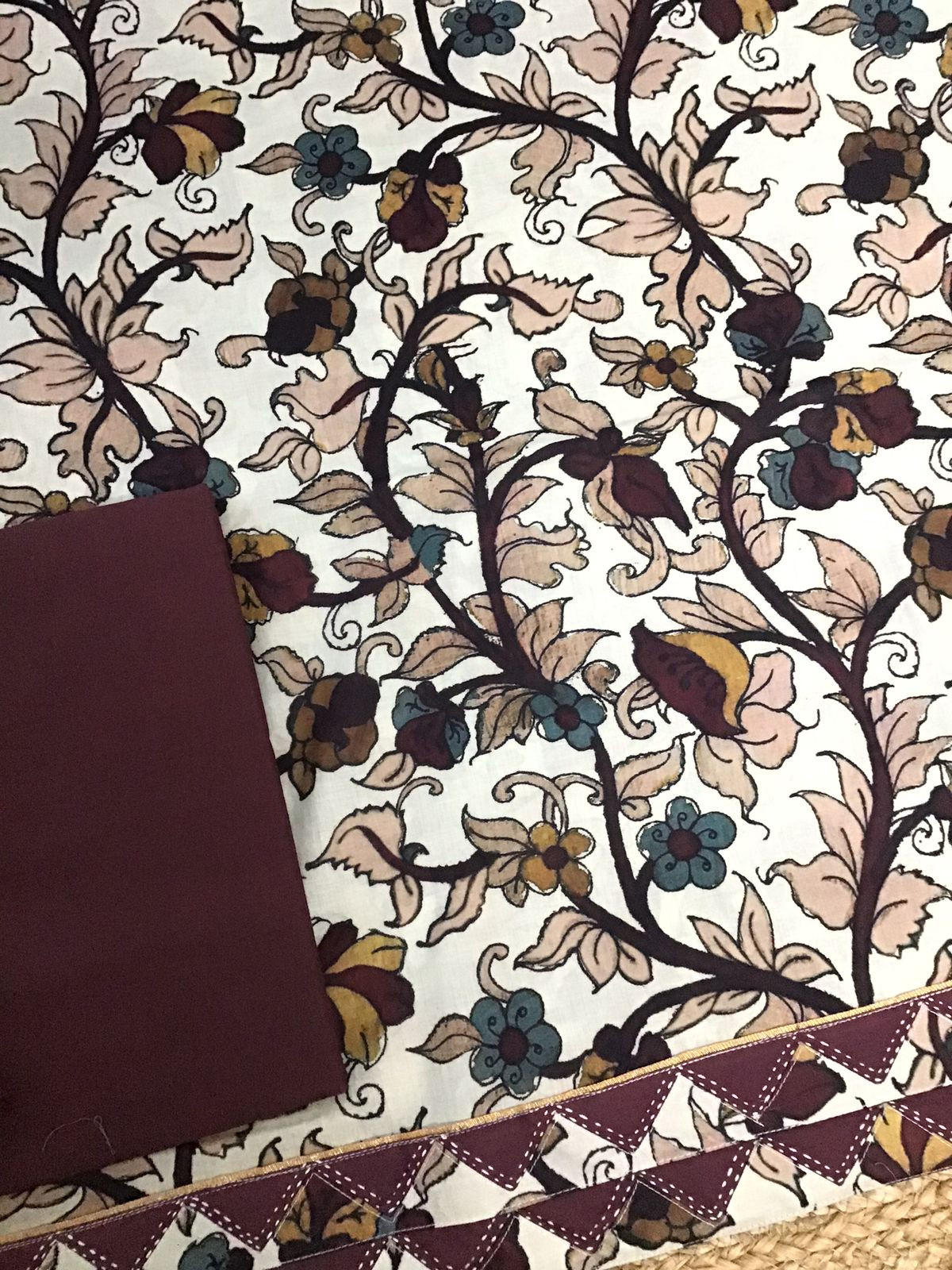 Pure Muslin Printed Suit - Offwhite