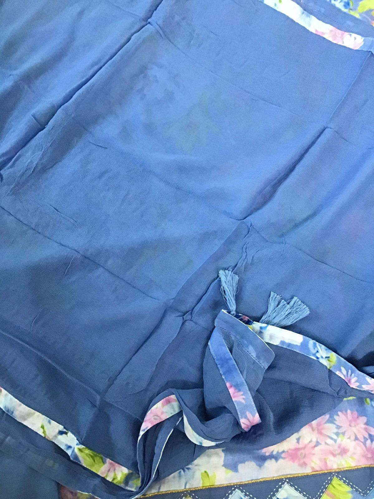 Pure Muslin Printed Suit - Blue