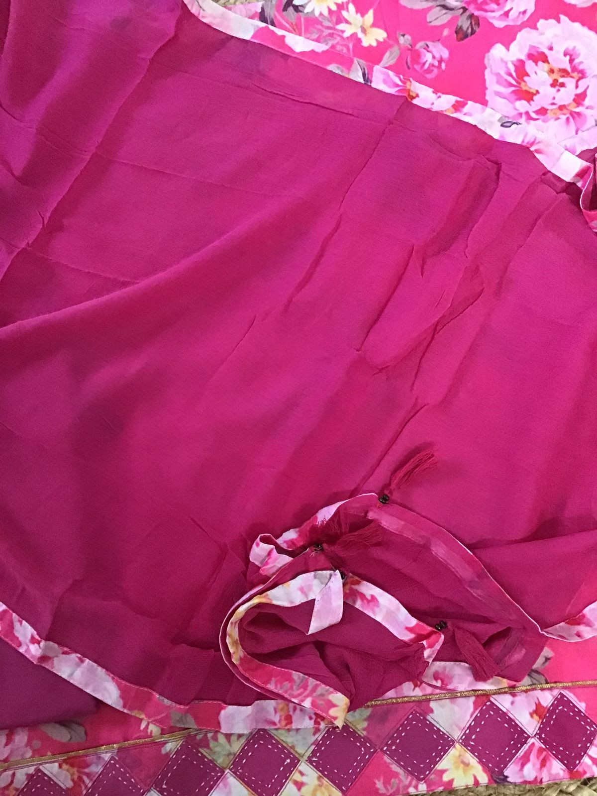 Pure Muslin Printed Suit - Pink