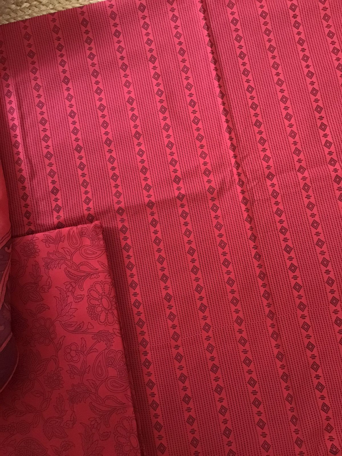 Pure Cotton Printed Suit - Red