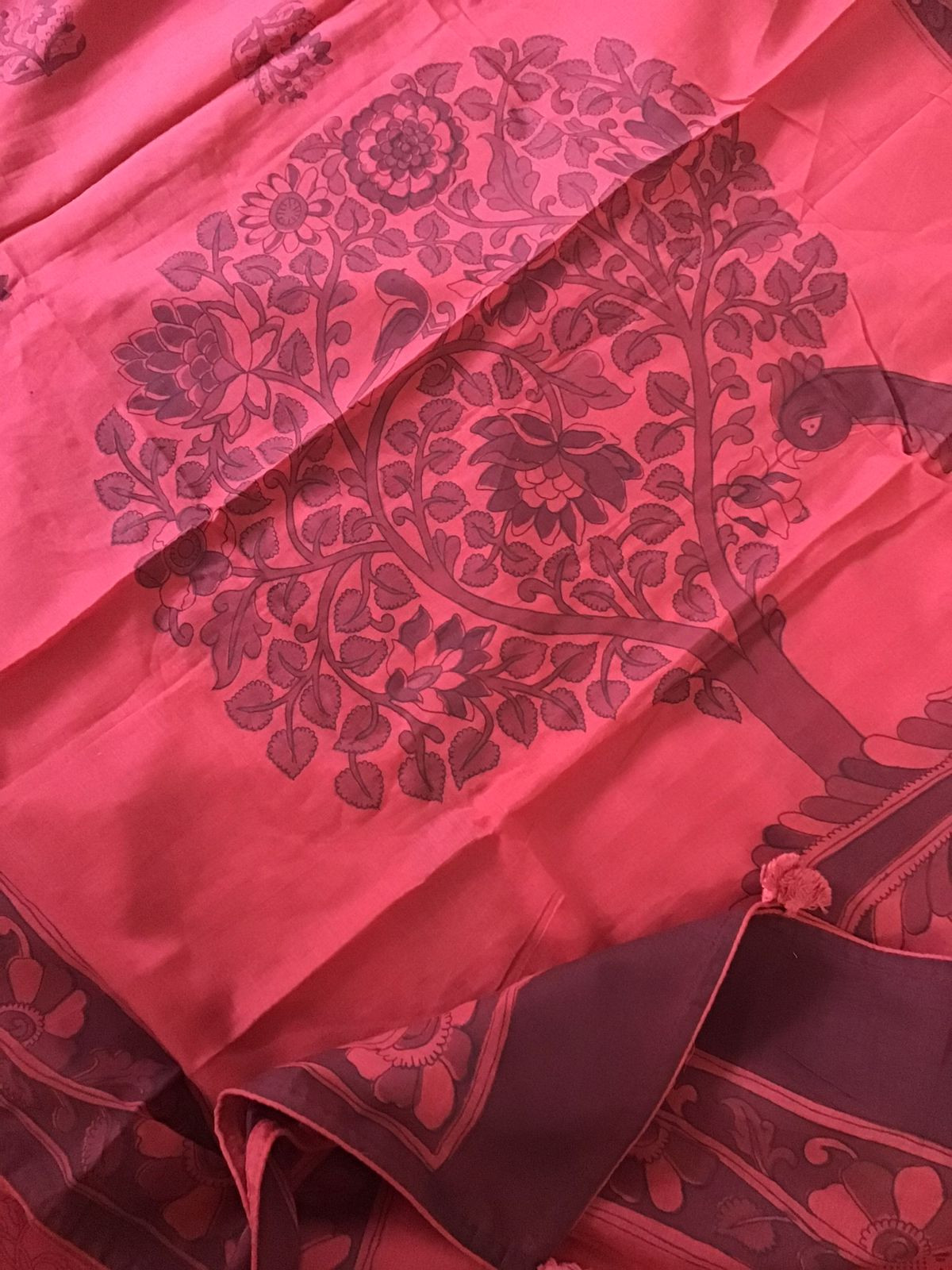 Pure Cotton Printed Suit - Red