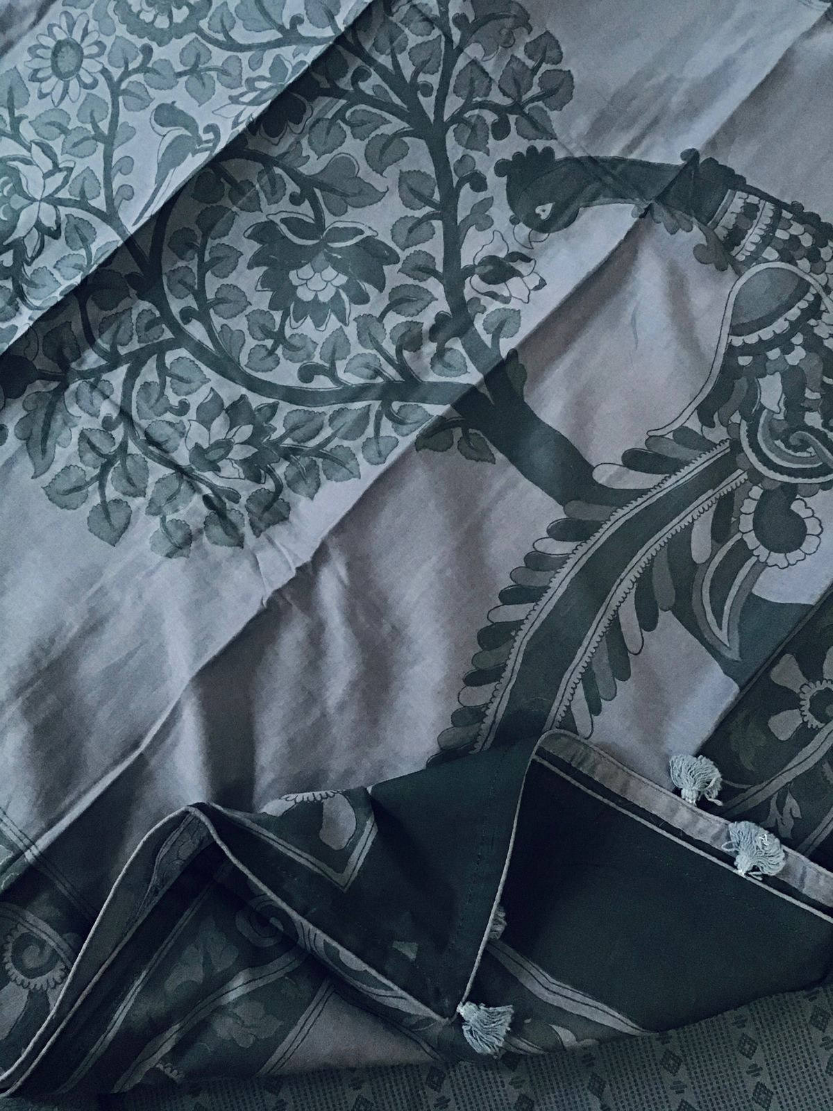 Pure Cotton Printed Suit - Black