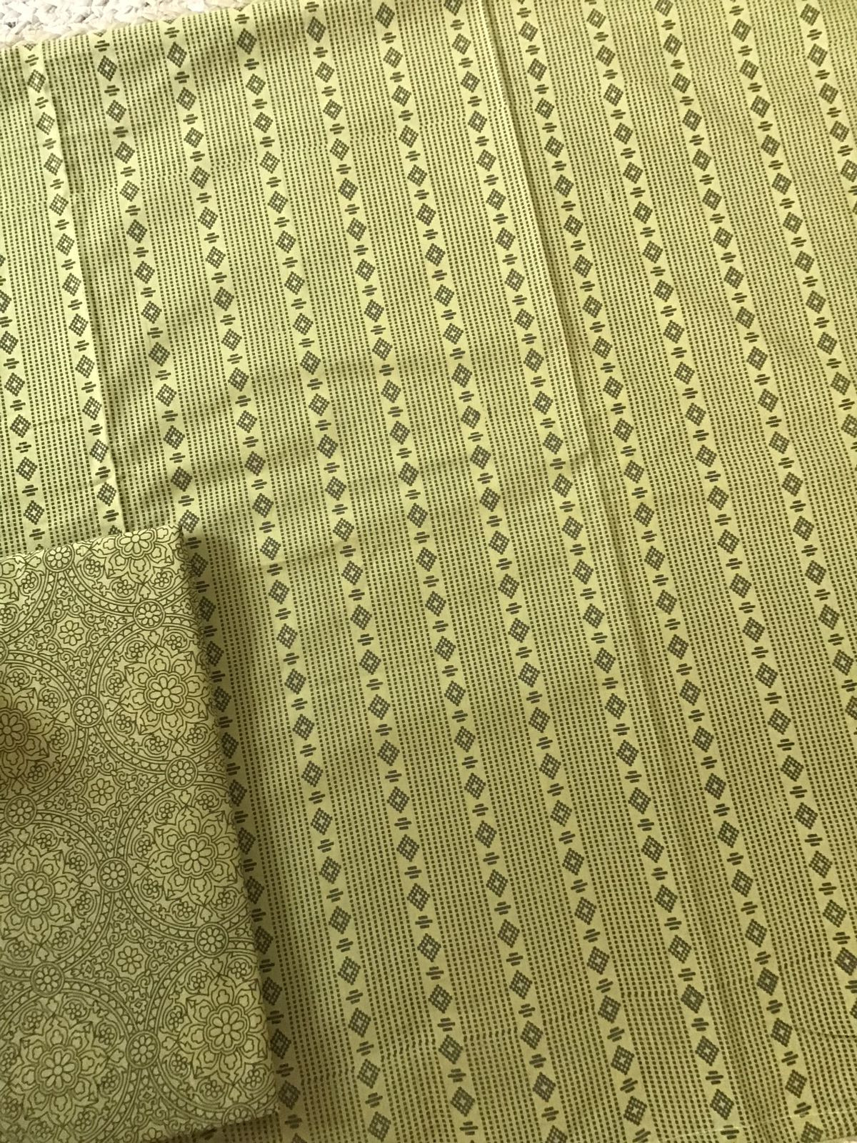 Pure Cotton Printed Suit - Green