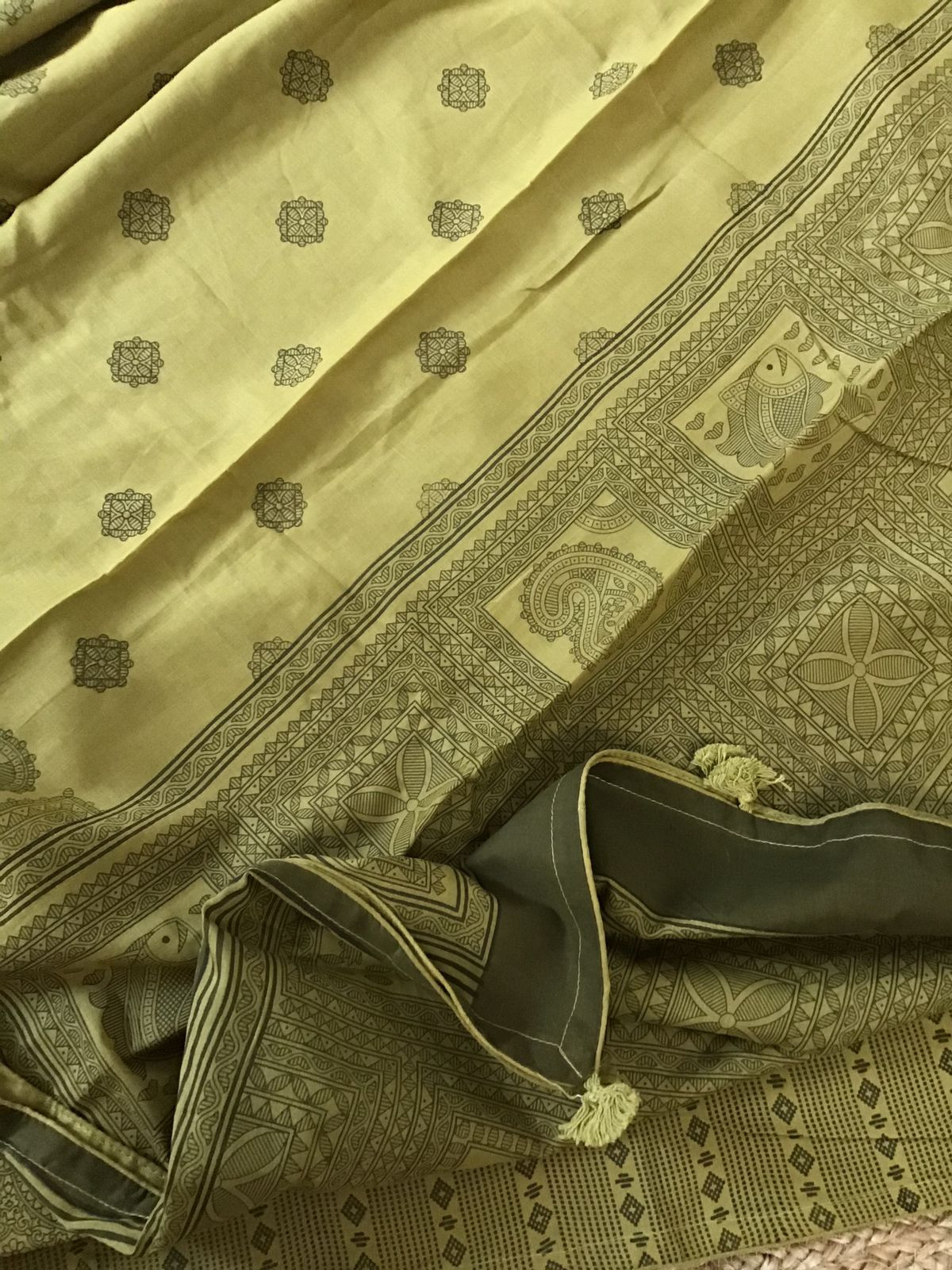 Pure Cotton Printed Suit - Green