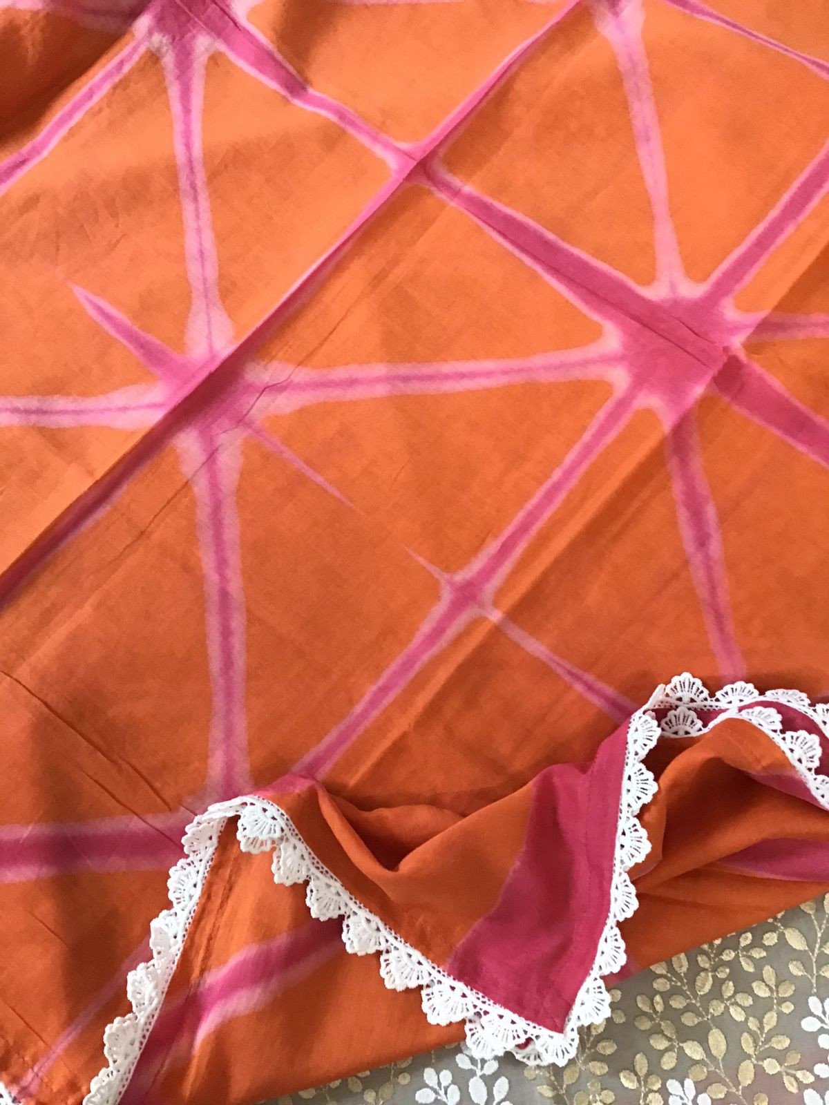 Pure Cotton Embroidered Suit - Beige