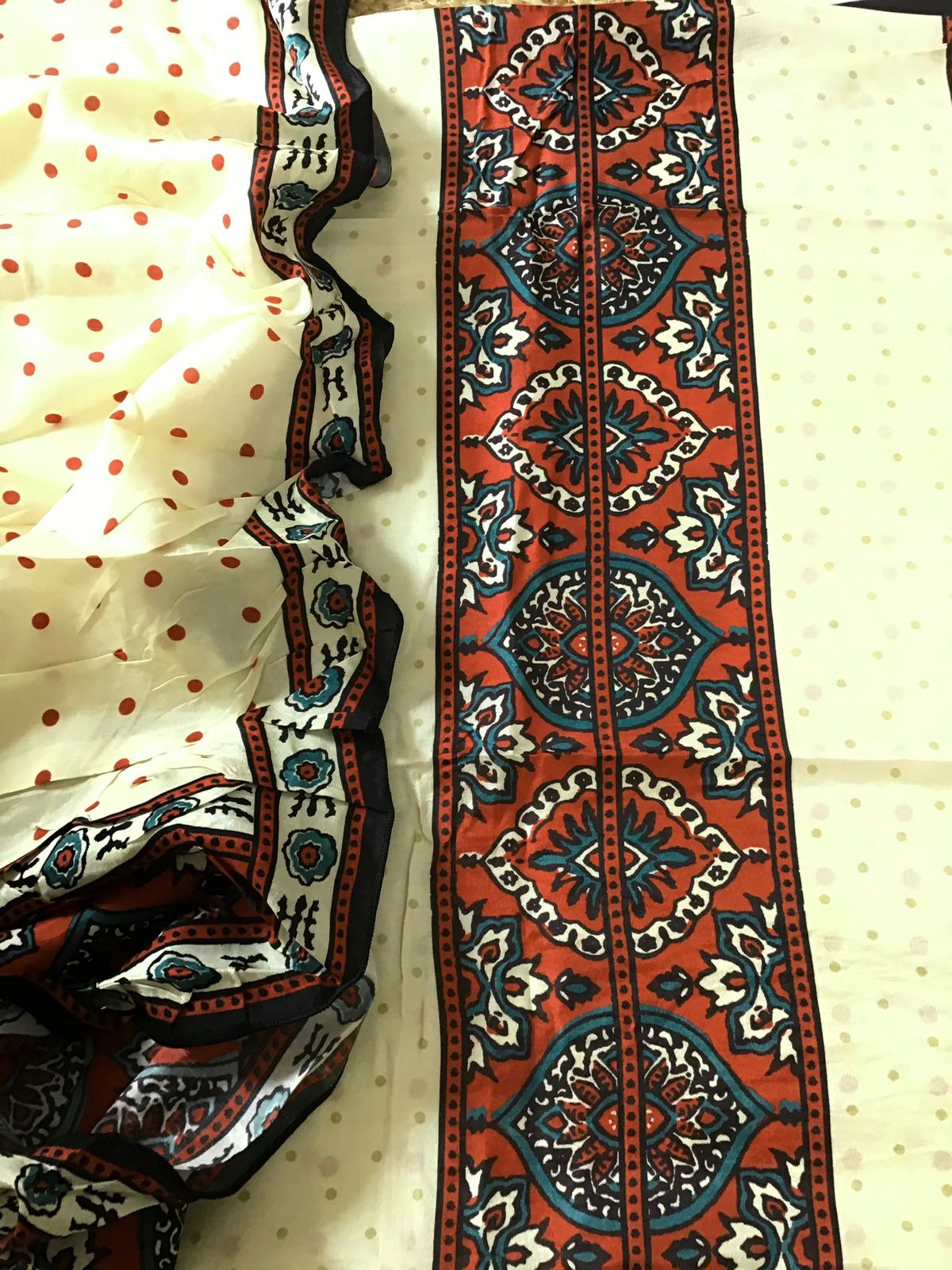 Soft Dola Silk Printed Top Dupatta Set - Off White