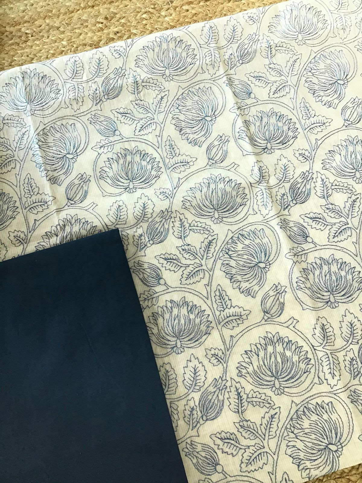 Pure Maheshwari Embroidered Suit - Off White