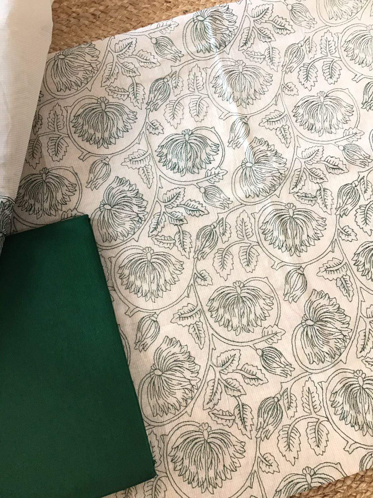 Pure Maheshwari Embroidered Suit - Off White