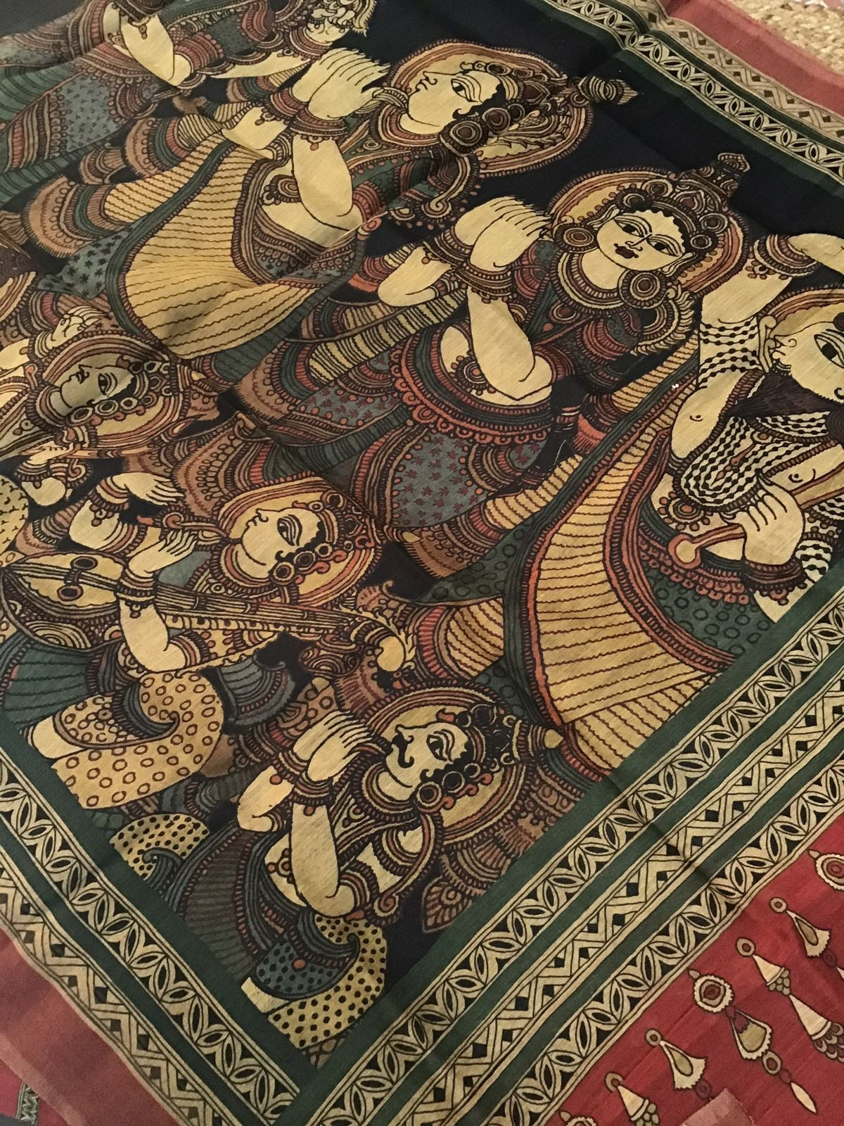 Pure Munga Silk Printed Suit - Red