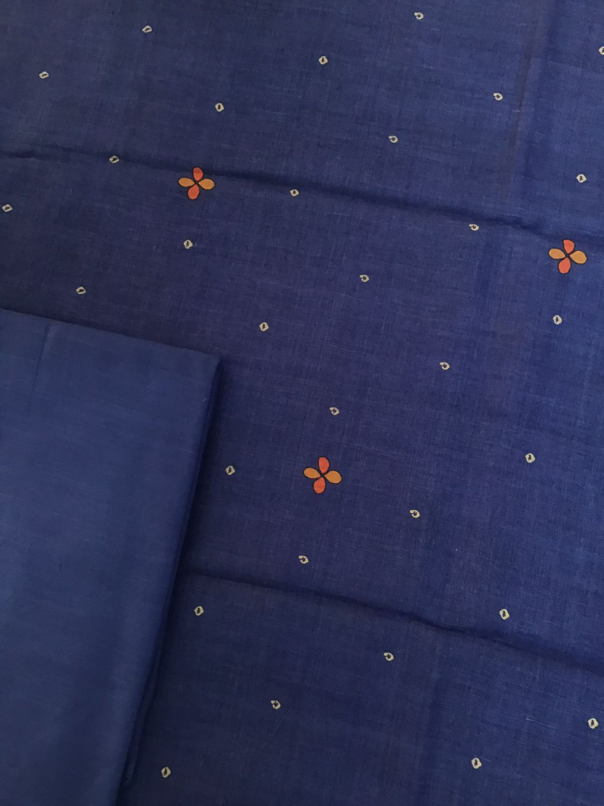 Pure Munga Silk Printed Suit - Blue