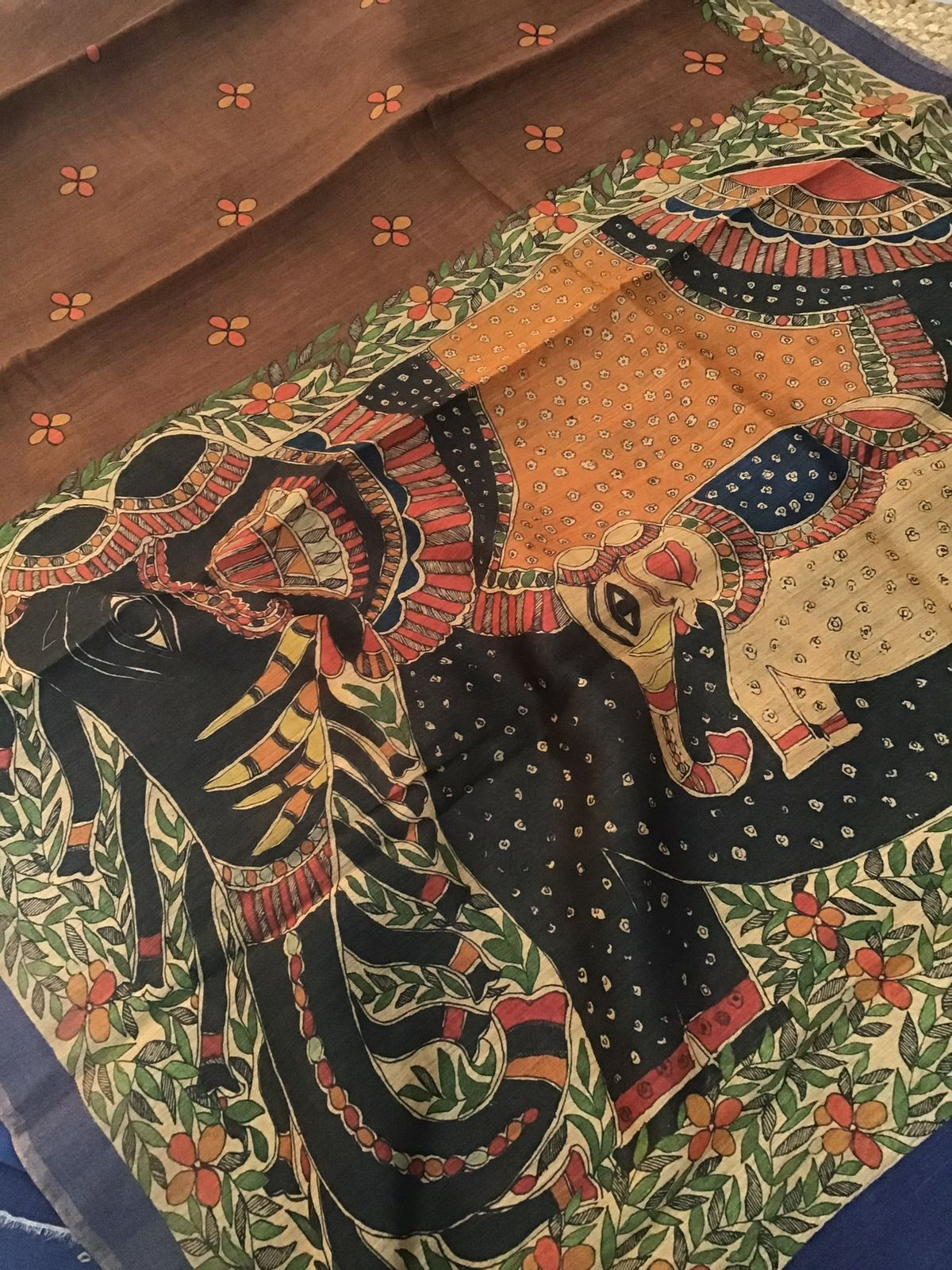 Pure Munga Silk Printed Suit - Blue