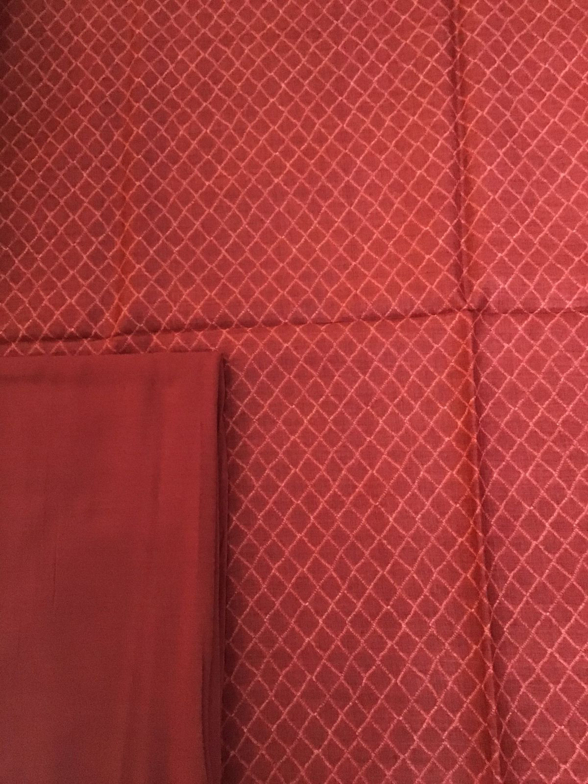 Pure Munga Silk Printed Suit - Red