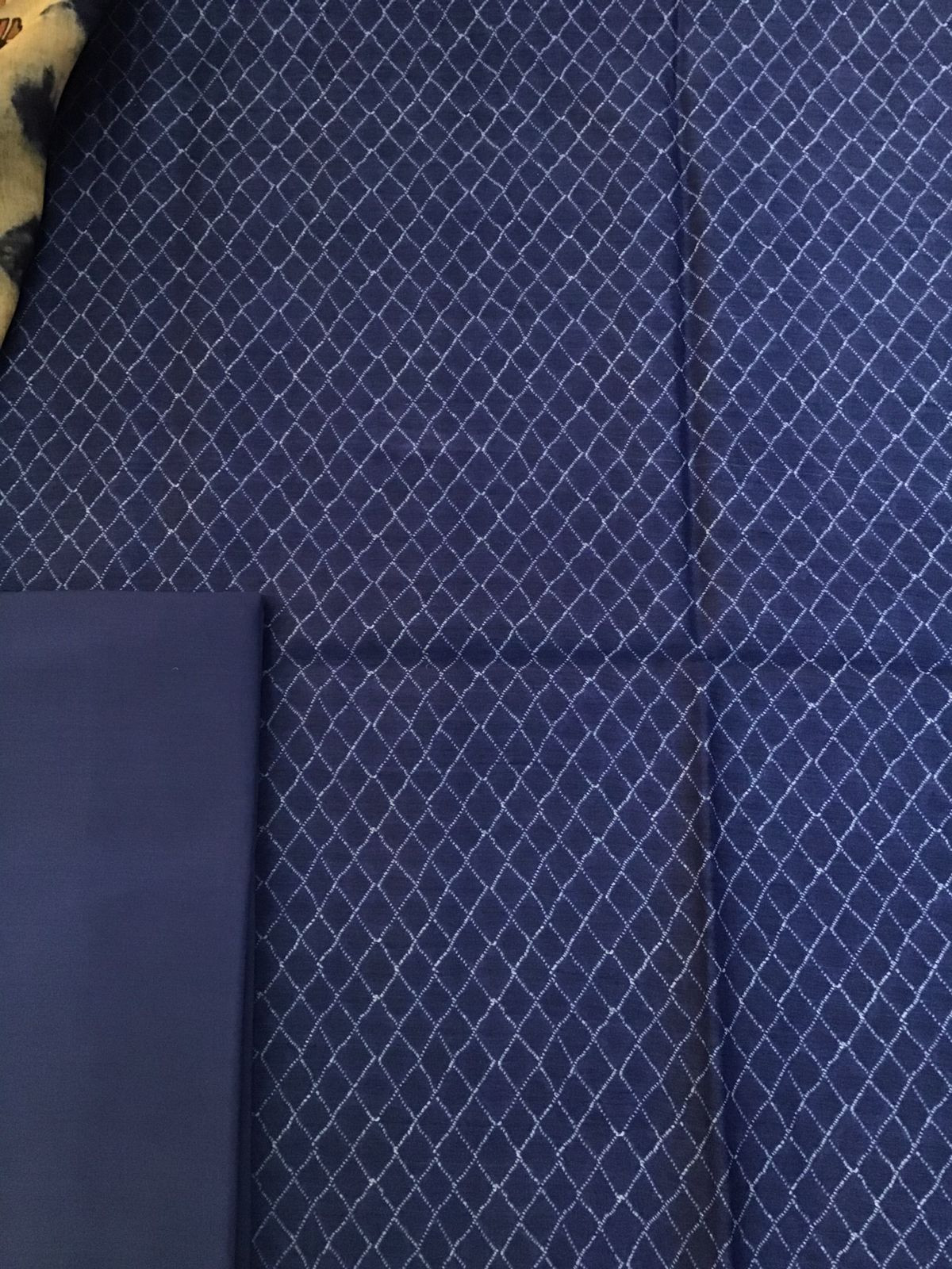 Pure Munga Silk Printed Suit - Blue