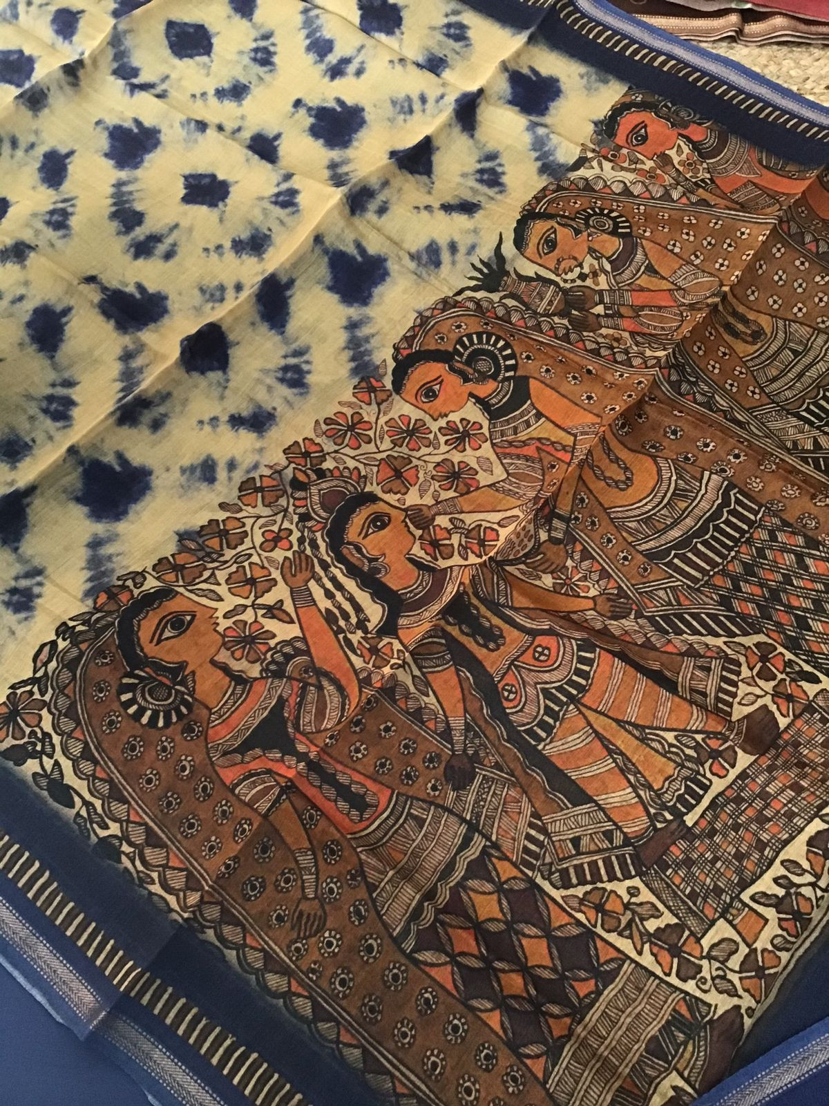 Pure Munga Silk Printed Suit - Blue