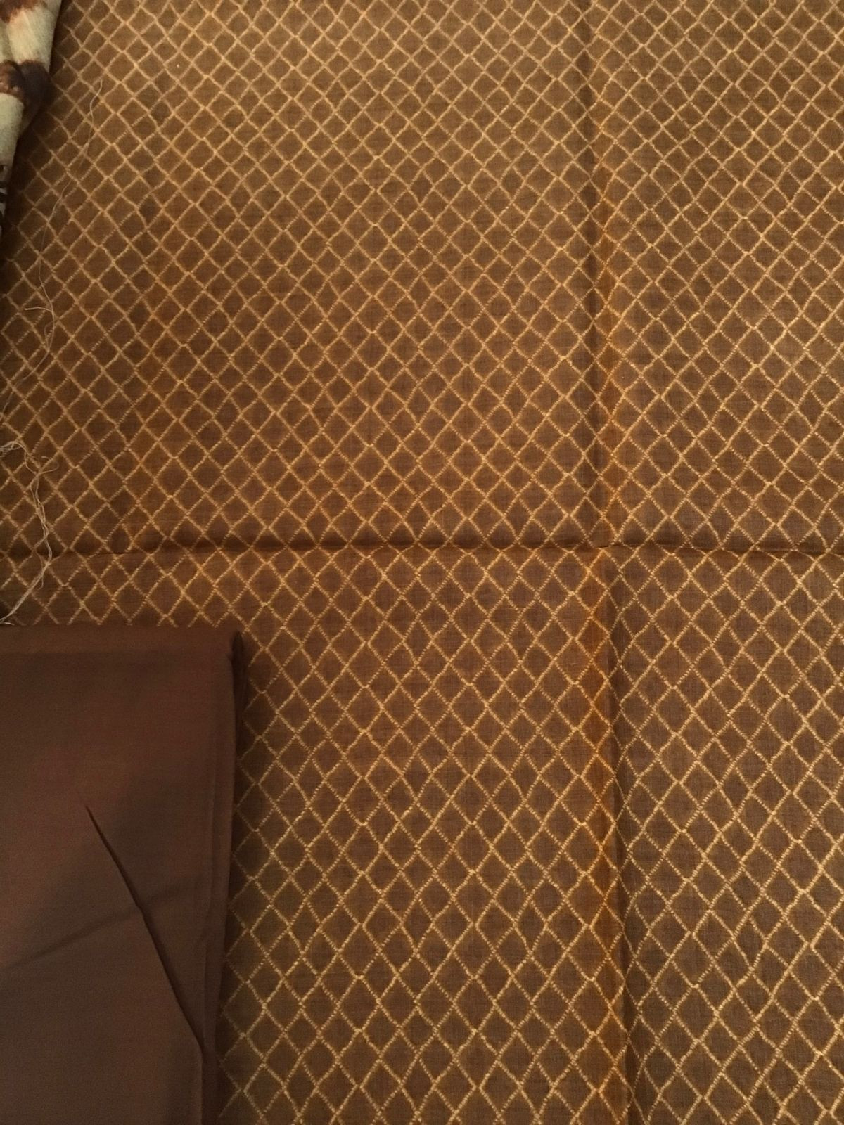 Pure Munga Silk Printed Suit - Brown