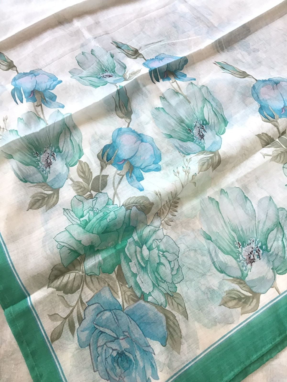 Soft Linen Jute Cotton Printed Embroidered Suit - White