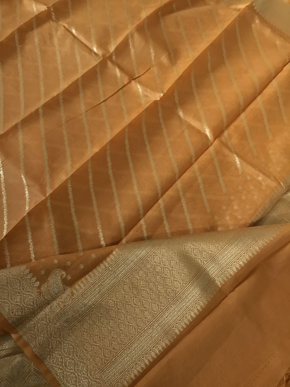 Pure Fine Chanderi Banarasi Weaved Suit - Mustard Yellow