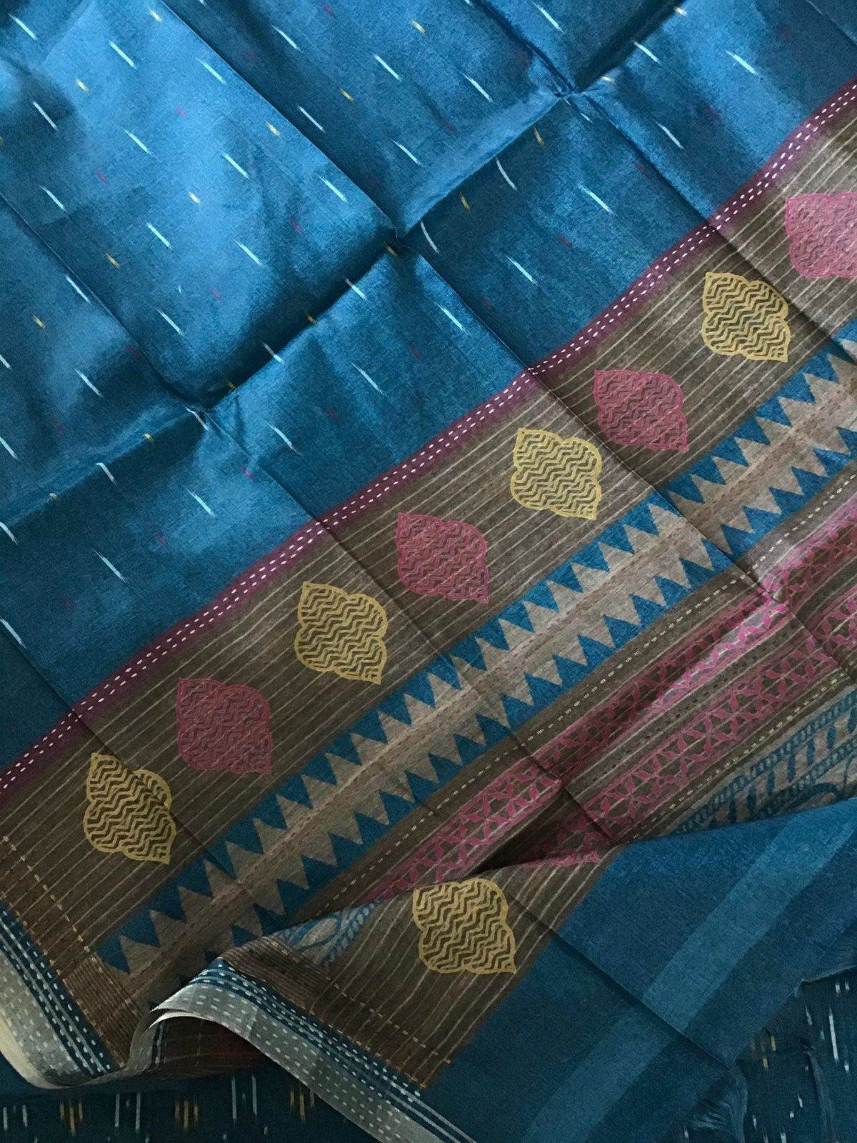 Soft Upada Silk Printed Embroidered Suit - Blue