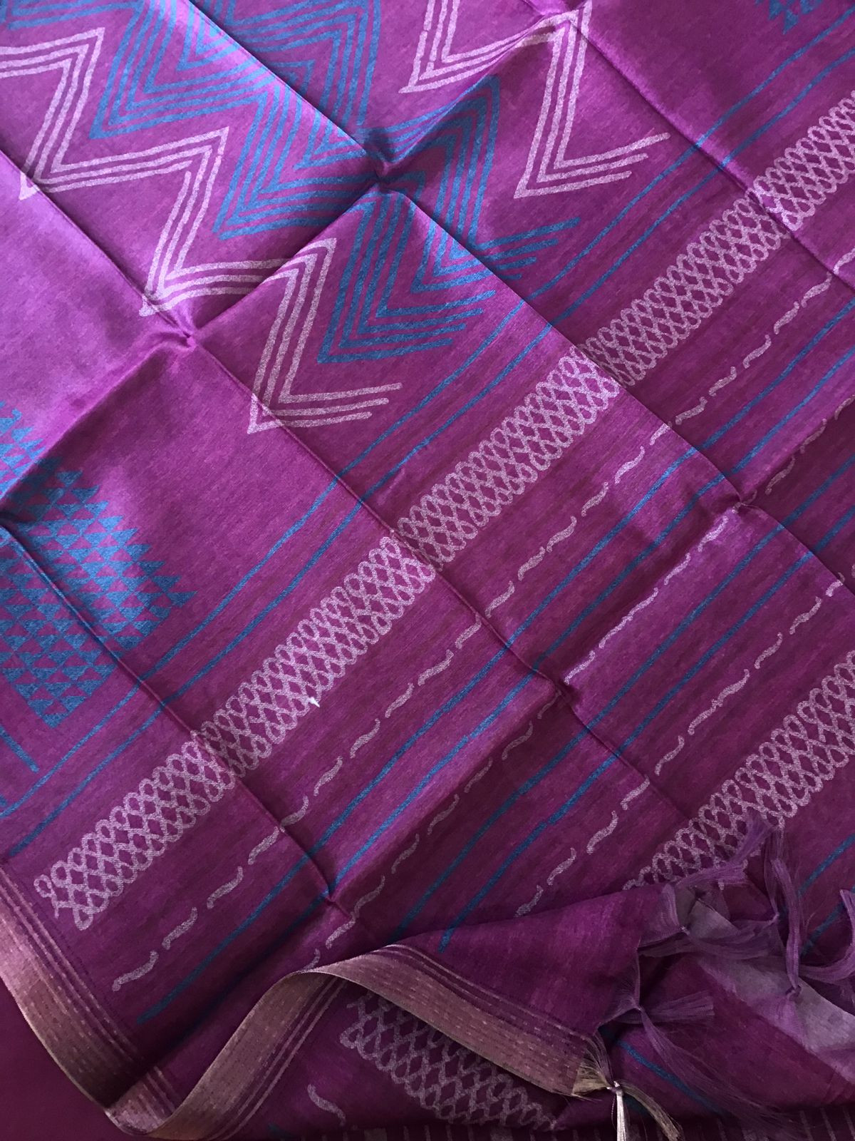 Soft Upada Silk Printed Suit - Purple