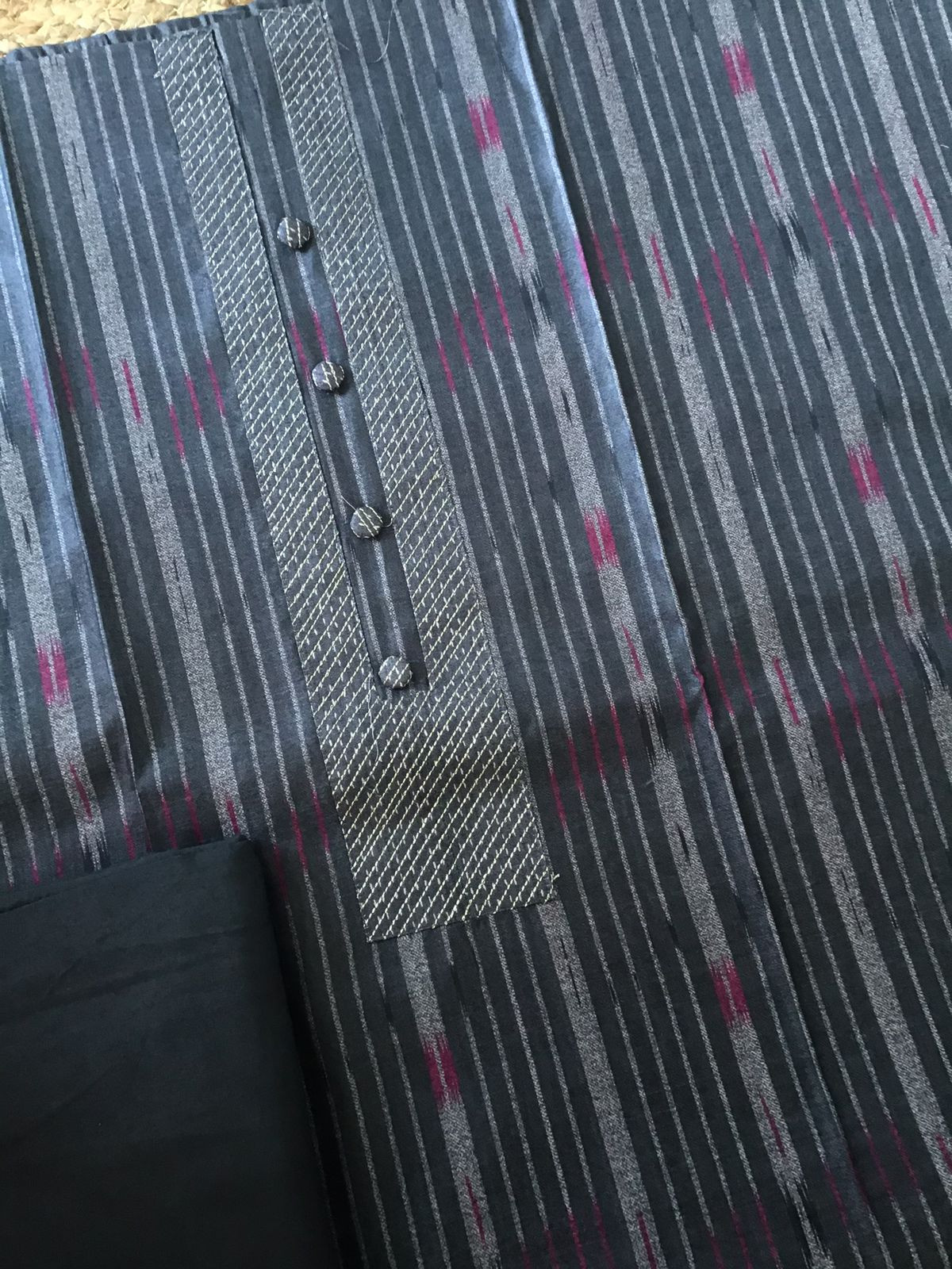 Soft Upada Silk Printed Suit - Grey