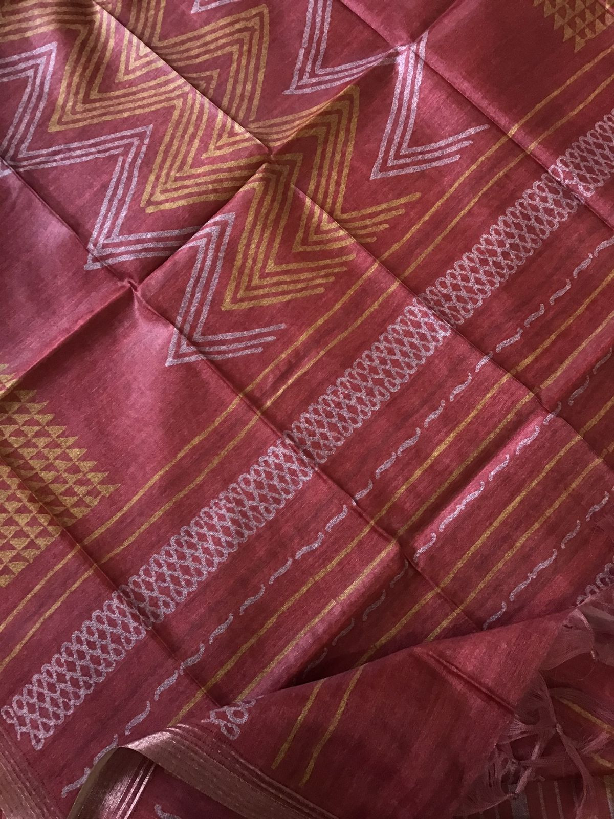 Soft Upada Silk Printed Suit - Maroon