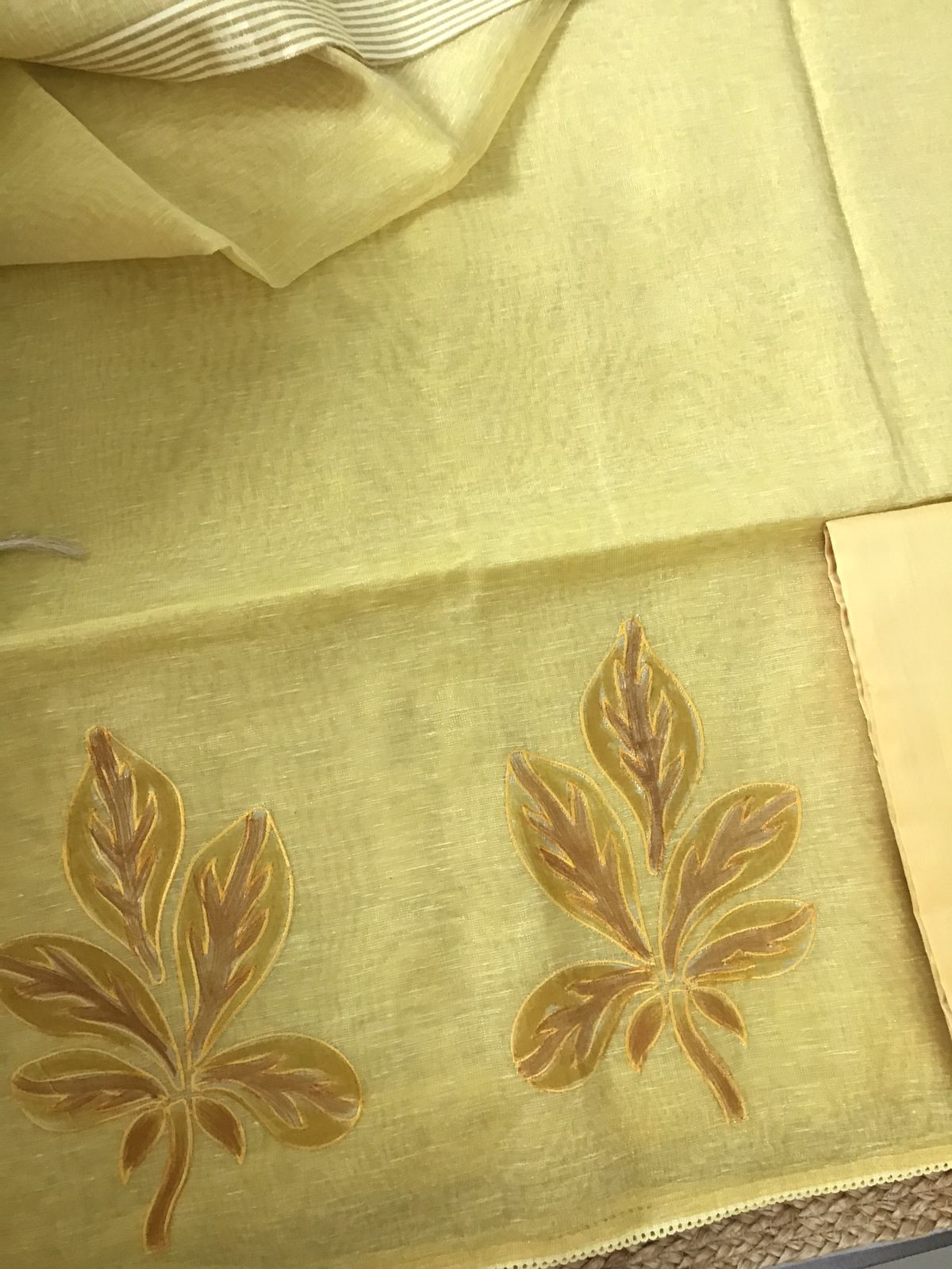 Soft Tissue Chanderi Embroidered Suit - Yellow