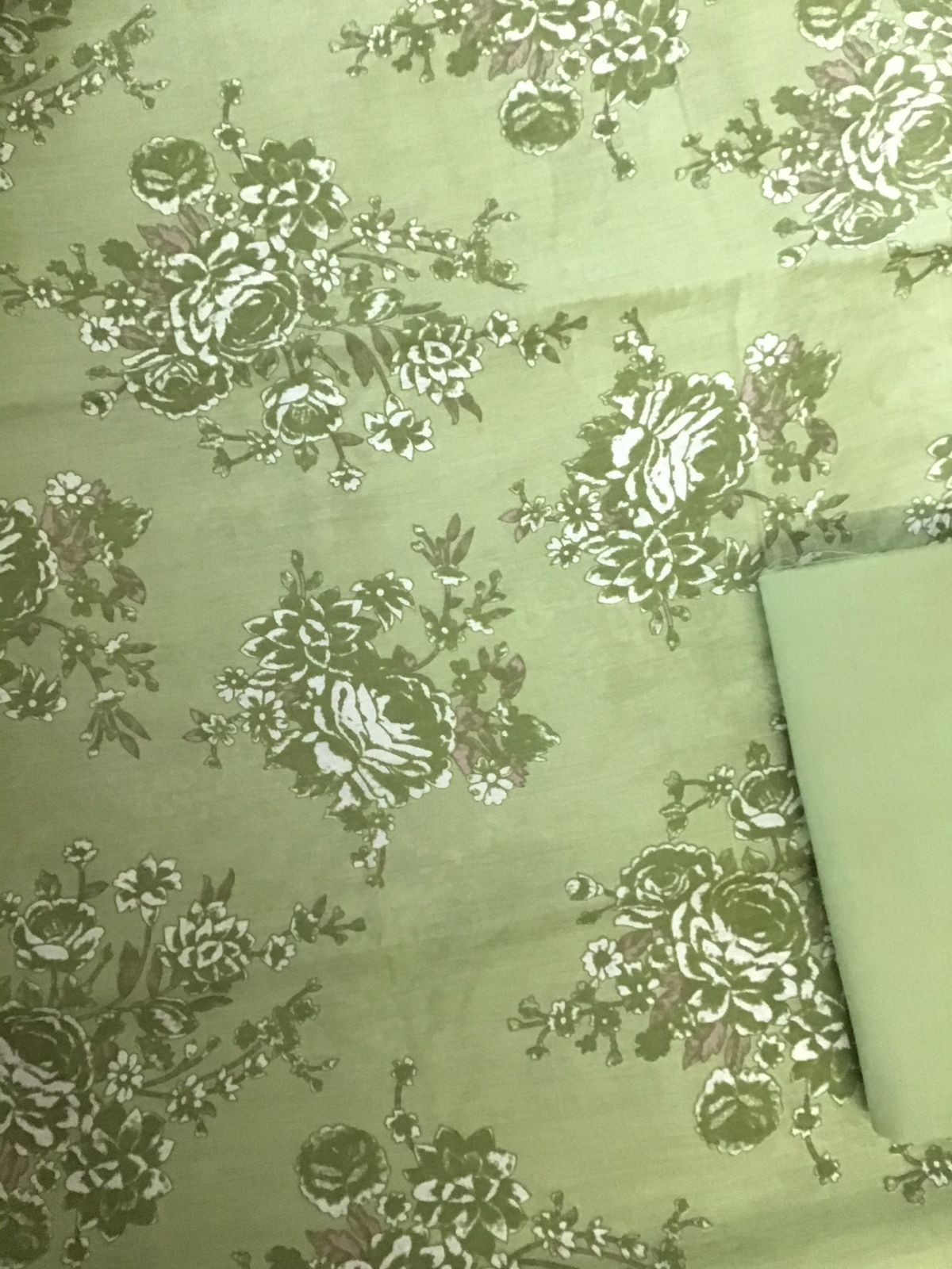 Soft Malai Chanderi Printed Suit - Green