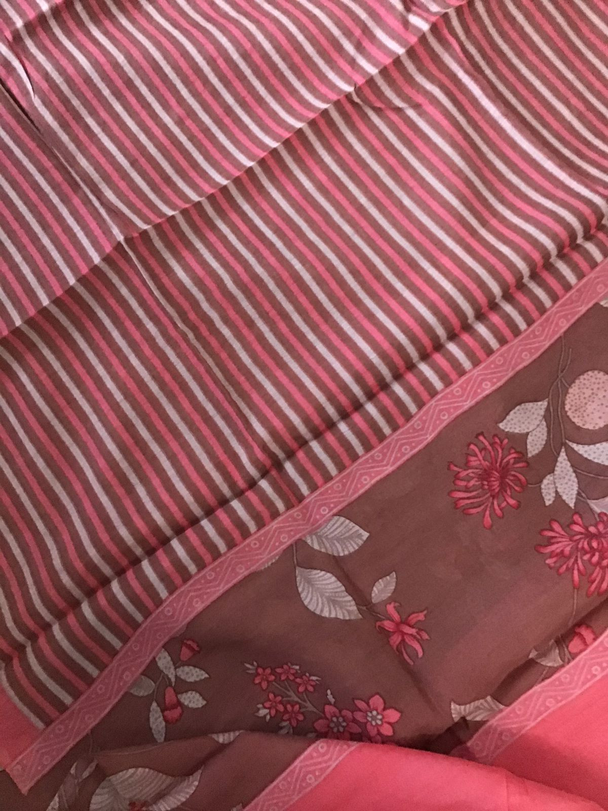 Soft Malai Chanderi Printed Suit - Brown